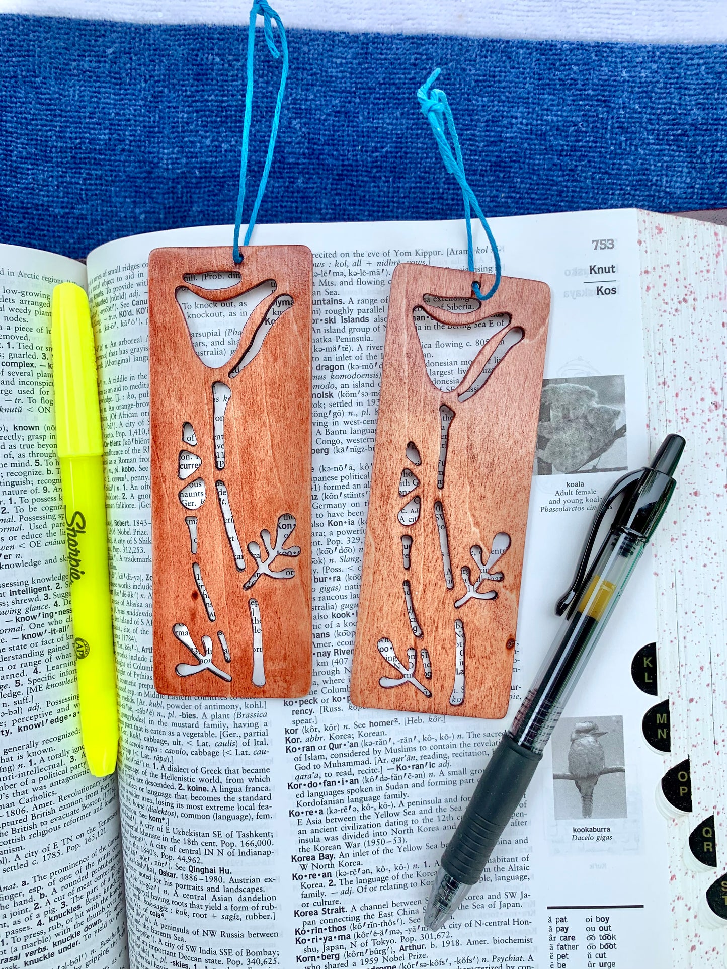 California Poppy Wooden Bookmark