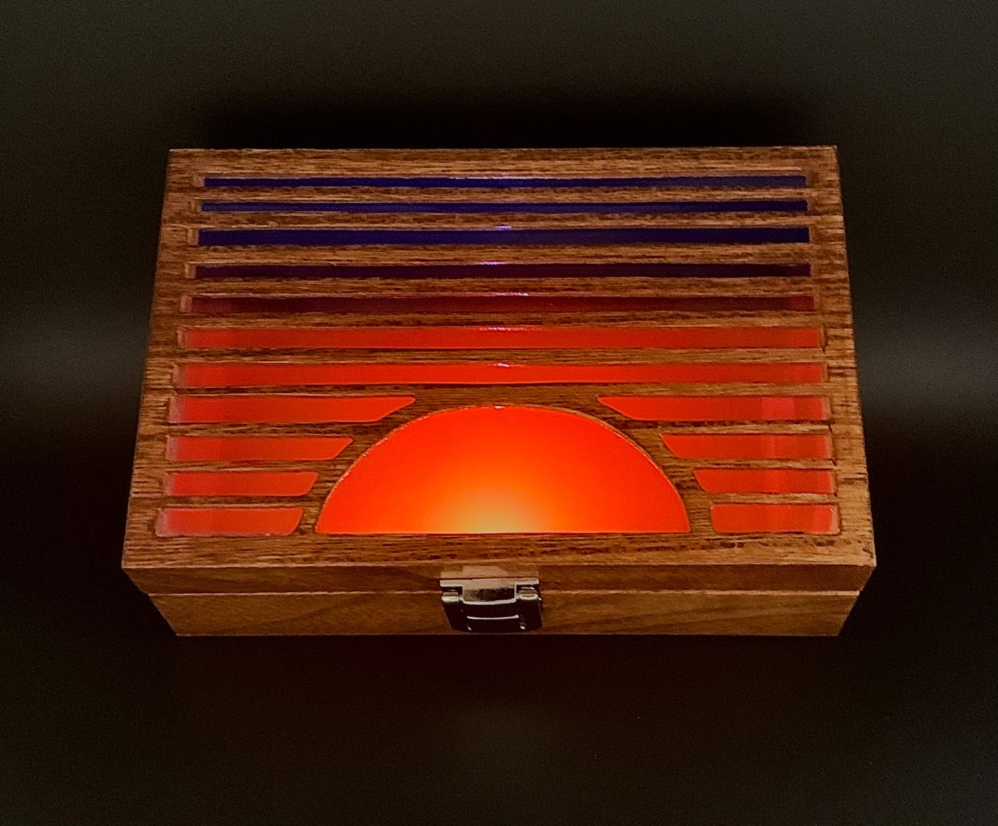 Sunset Glow Light Wooden Box