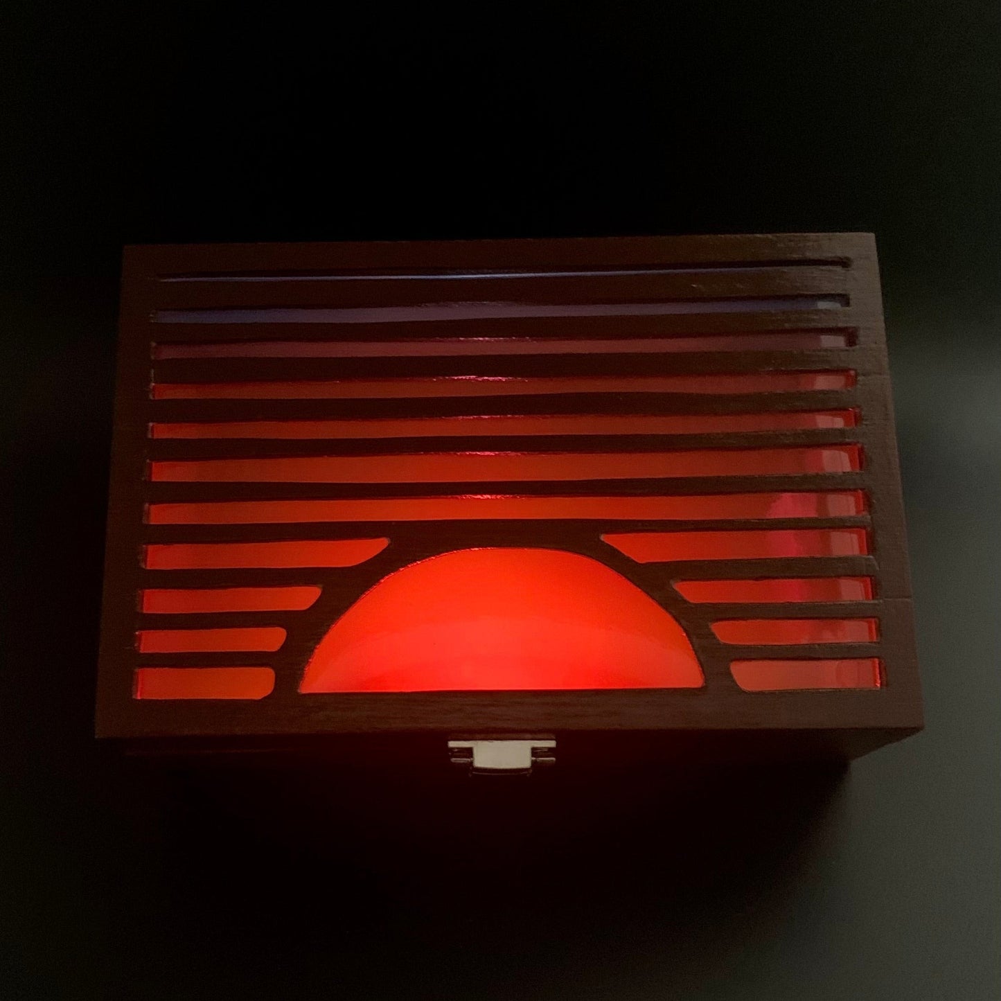 Sunset Glow Light Wooden Box