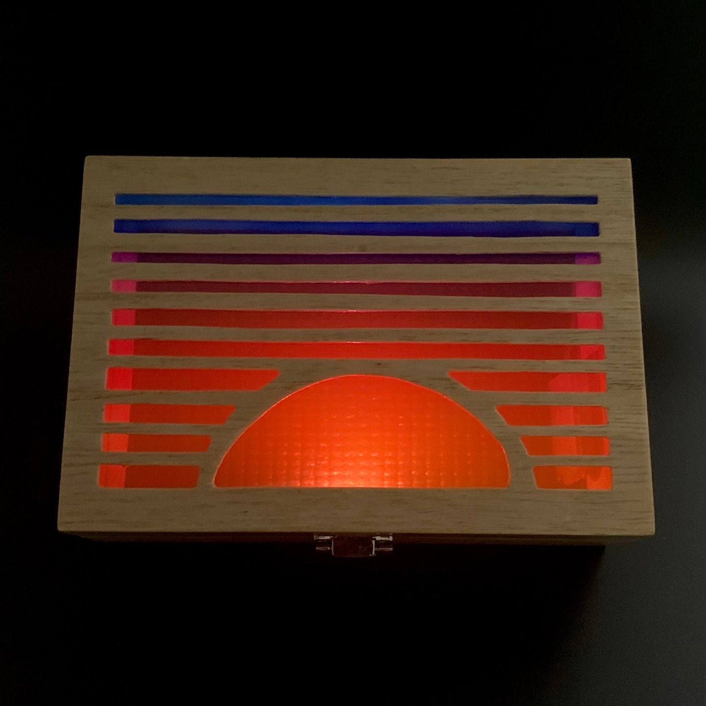 Sunset Glow Light Wooden Box