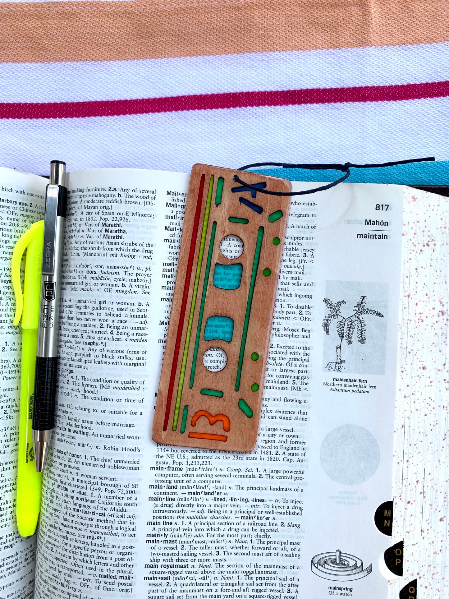 Cassette Tape Wood & Resin Bookmark - Teak