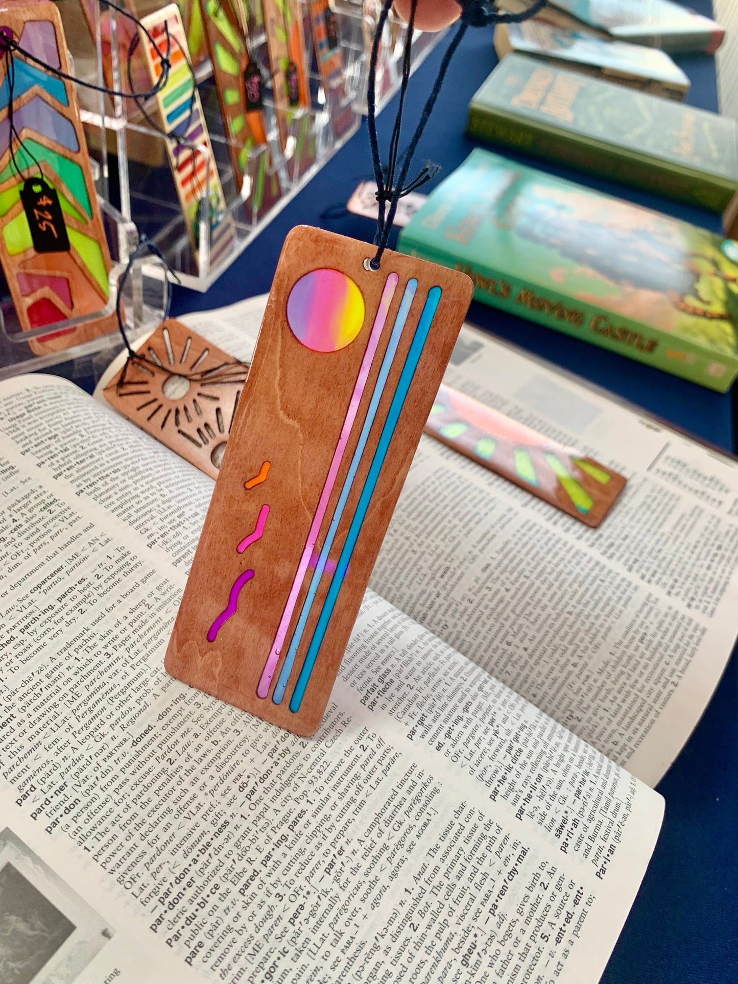Ocean Sunset Wood & Resin Bookmark - Teak Taffy