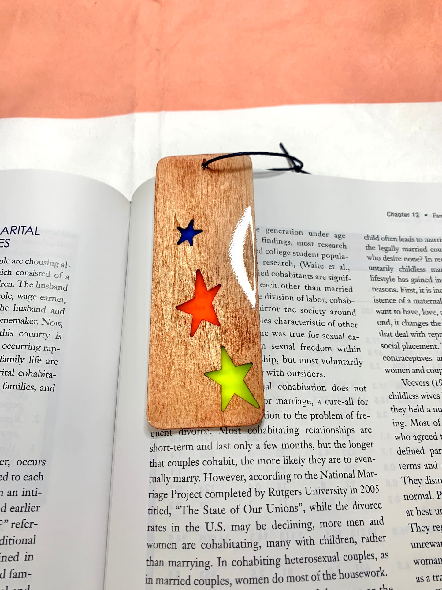 Stars Wood & Resin Bookmark - Failed Beach Teak