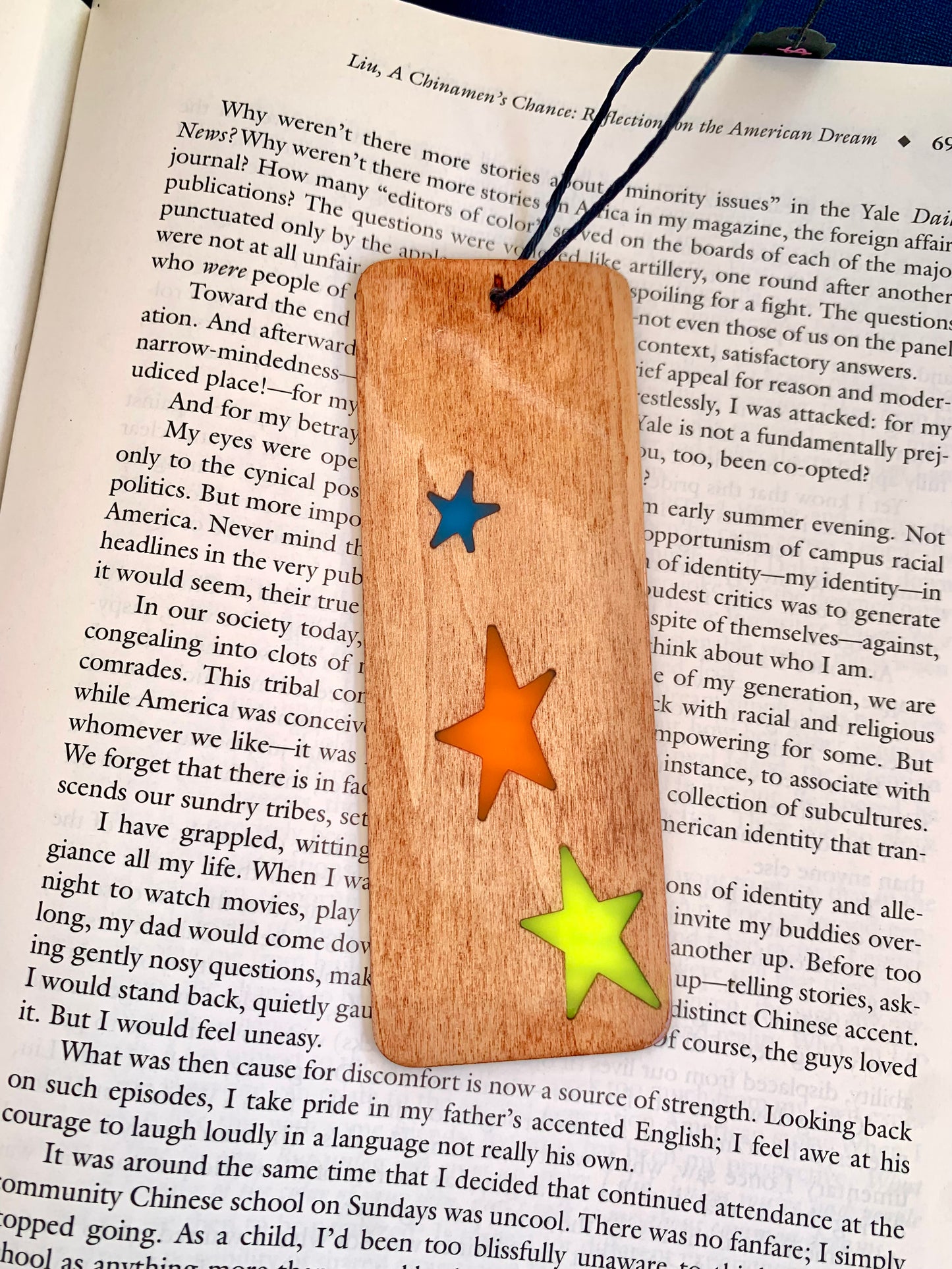 Stars Wood & Resin Bookmark - Failed Beach Teak