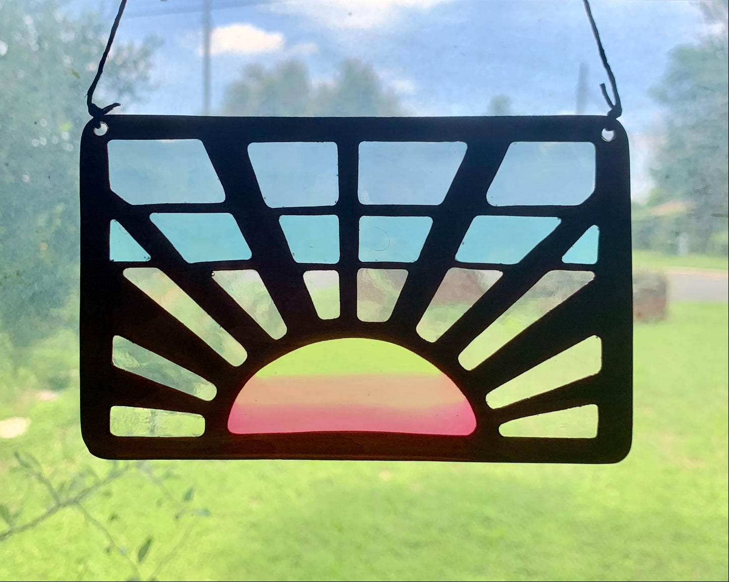 Sunrise Wood & Resin Sun Catcher - Teak