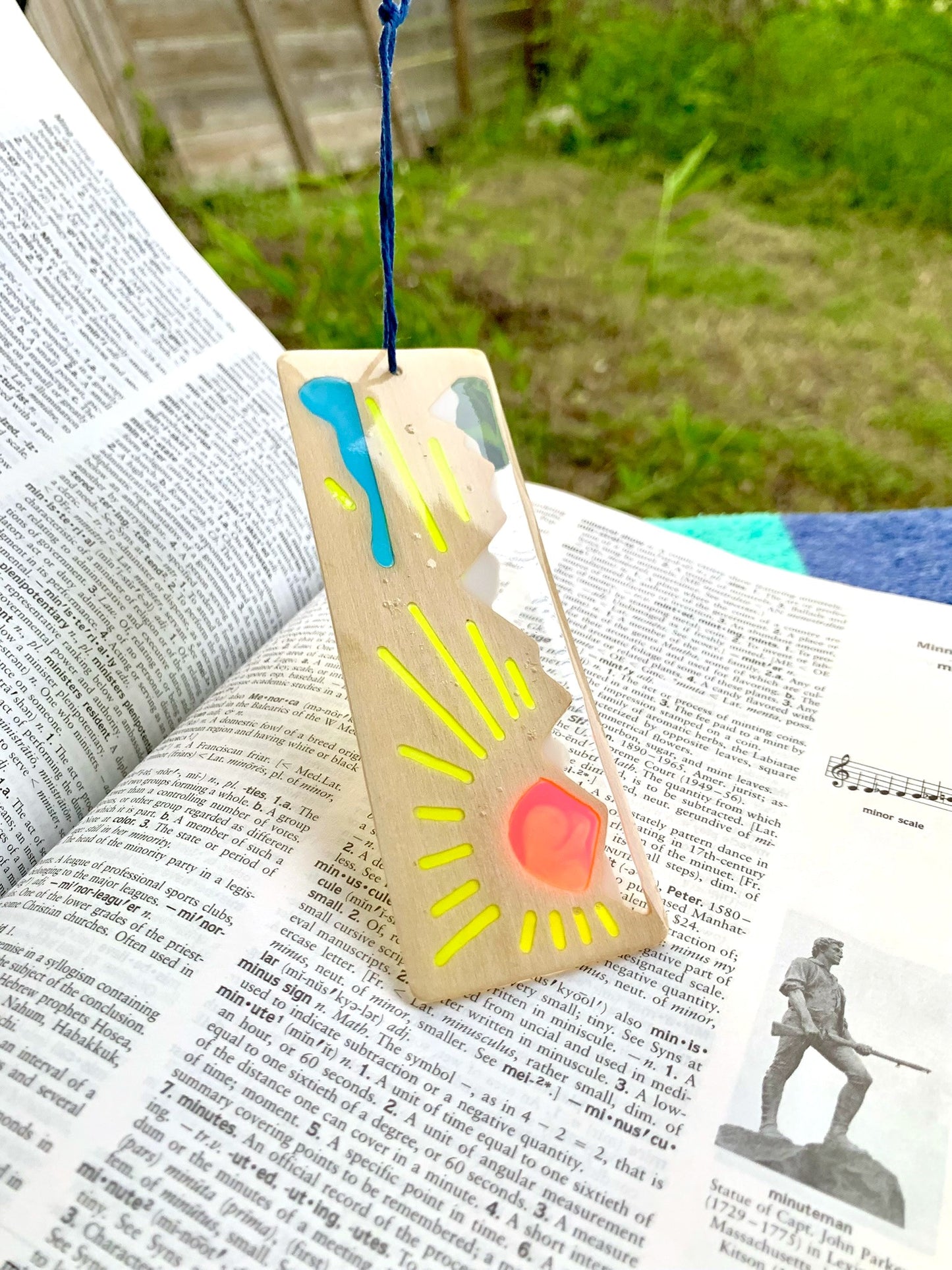 Mountain Sunrise Wood & Resin Bookmark - Basswood