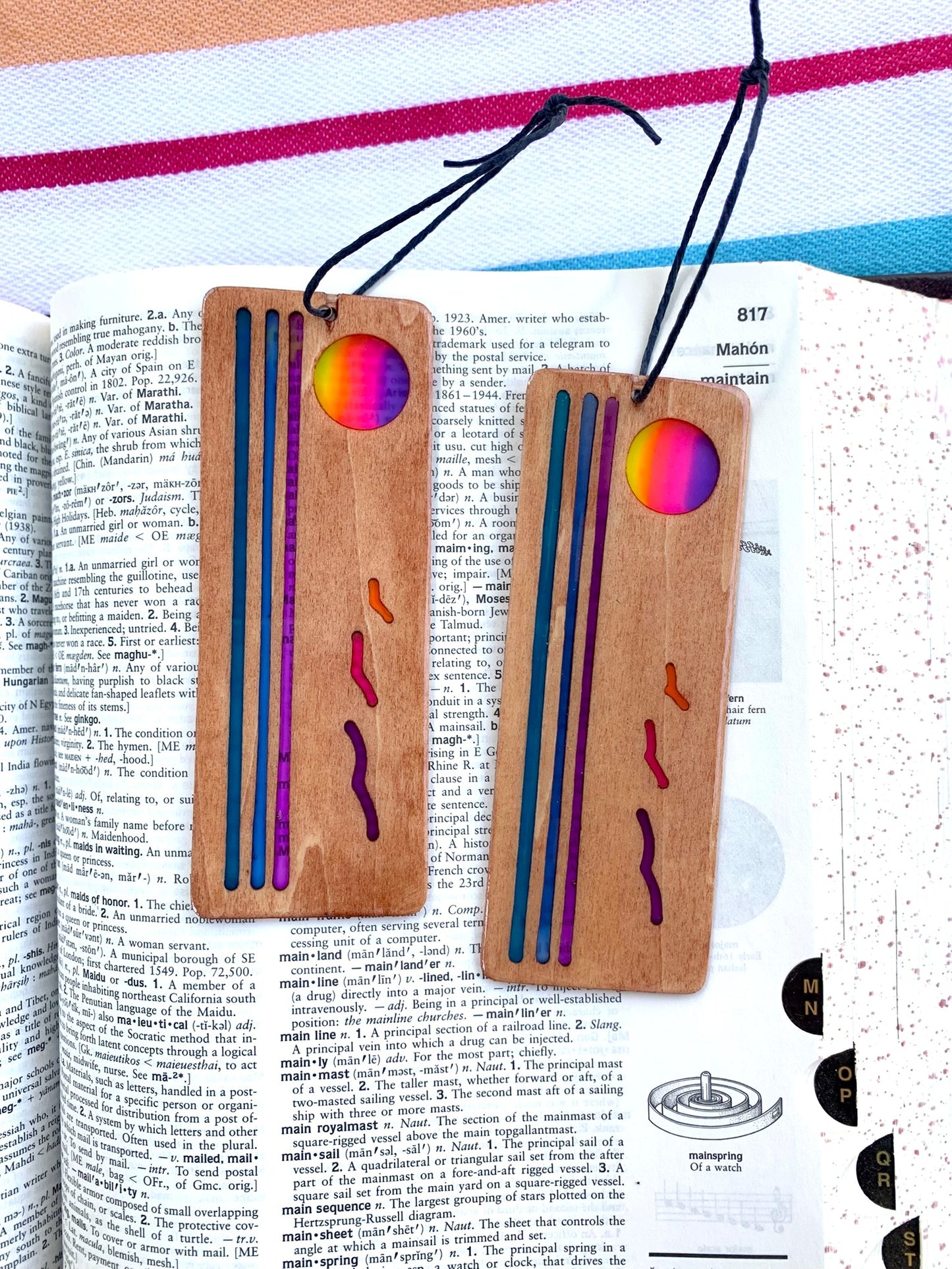 Ocean Sunset Wood & Resin Bookmark - Teak Taffy