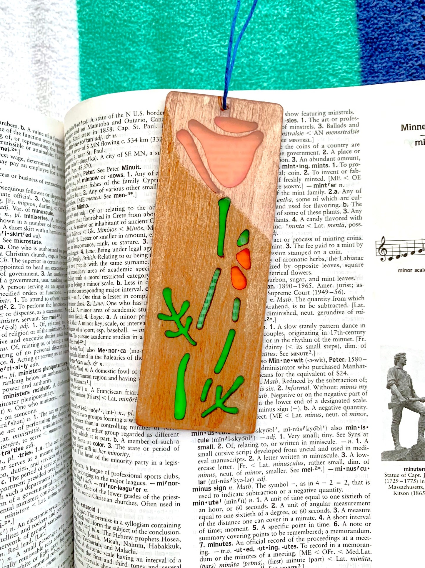 California Poppy Wood & Resin Bookmark - Walnut