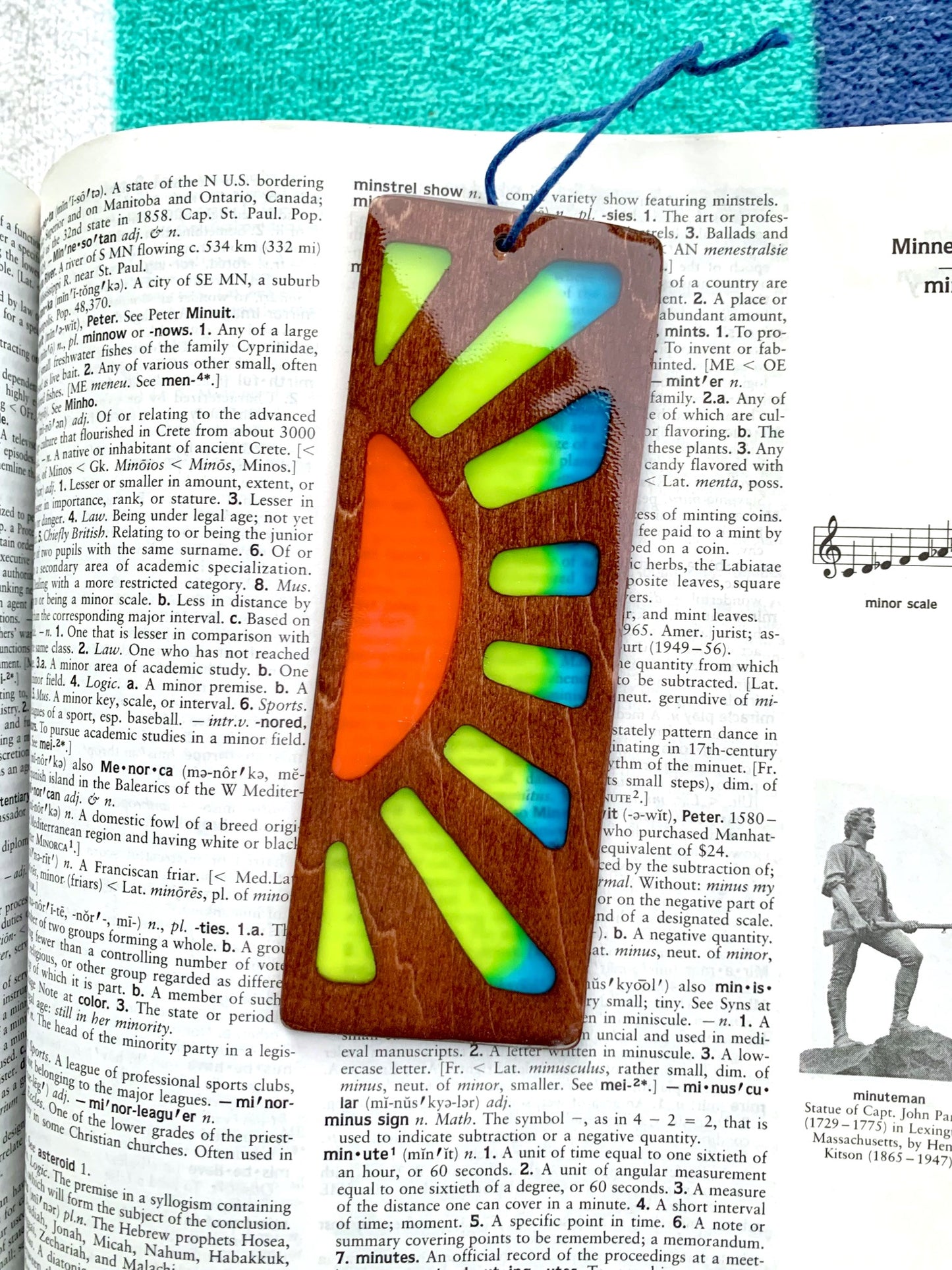 Sunrise Wood & Resin Bookmark - Cognac