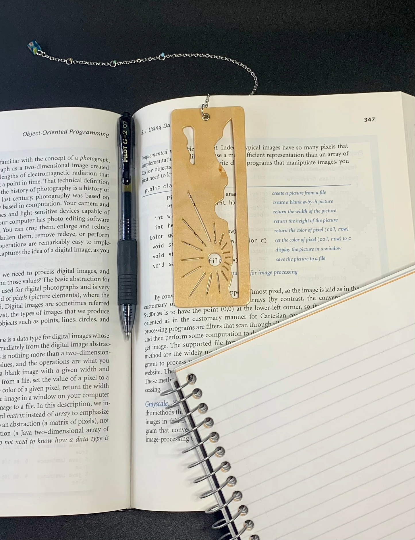 Cloud Sunrise Wooden Bookmark with Beaded Chain Tassel