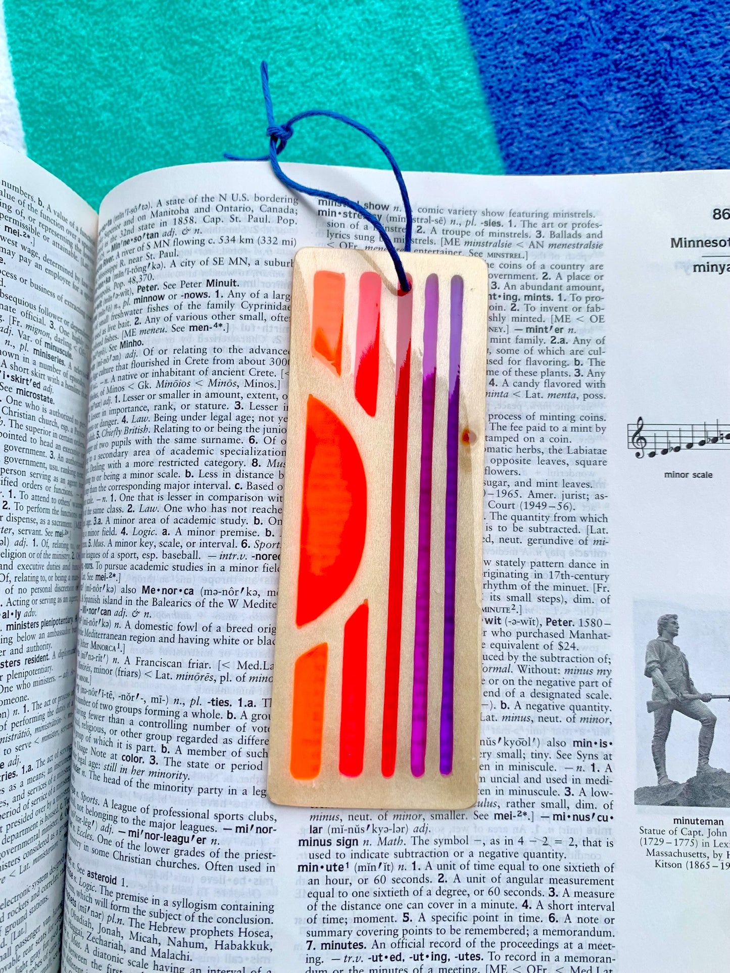 Sunset Wood & Resin Bookmark - Basswood
