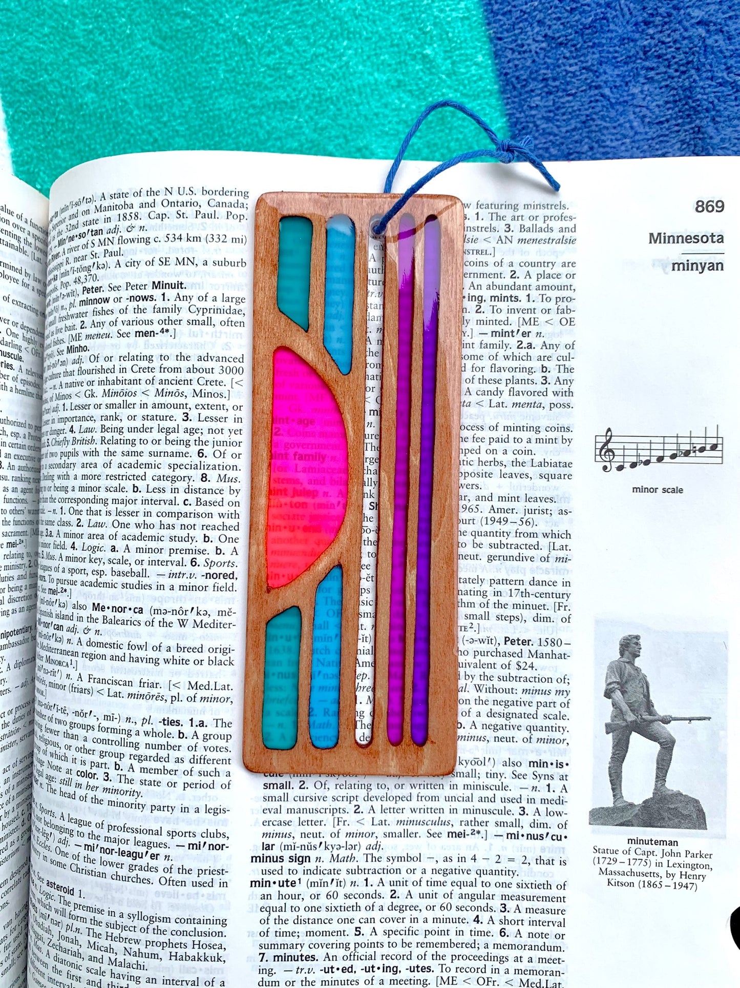 Sunset Wood & Resin Bookmark - Cool Teak