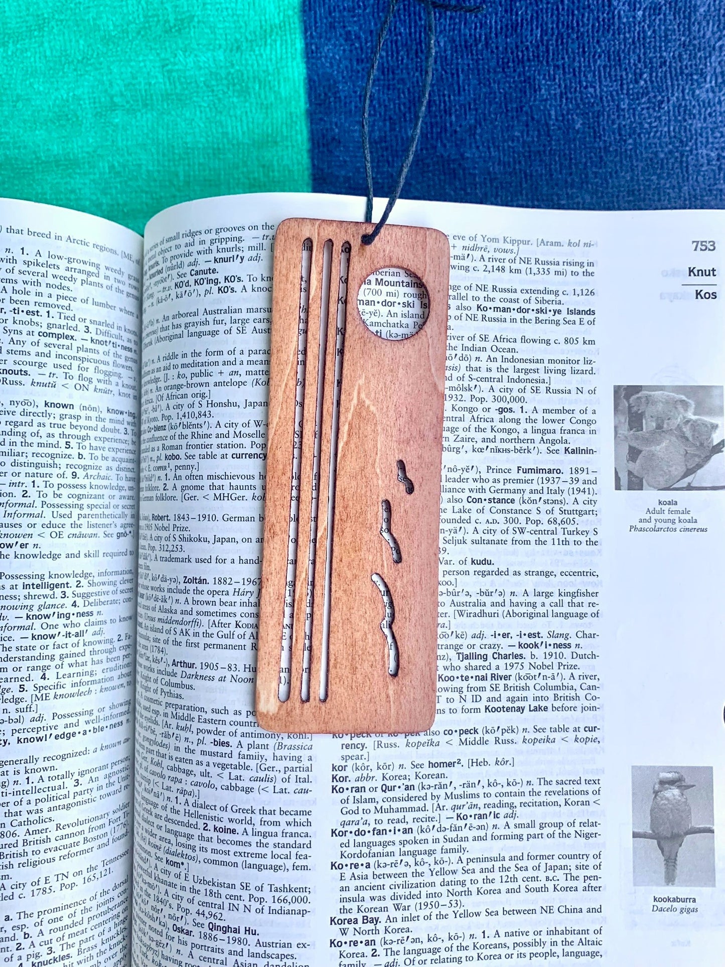 Ocean Sunset Wooden Bookmark - Teak