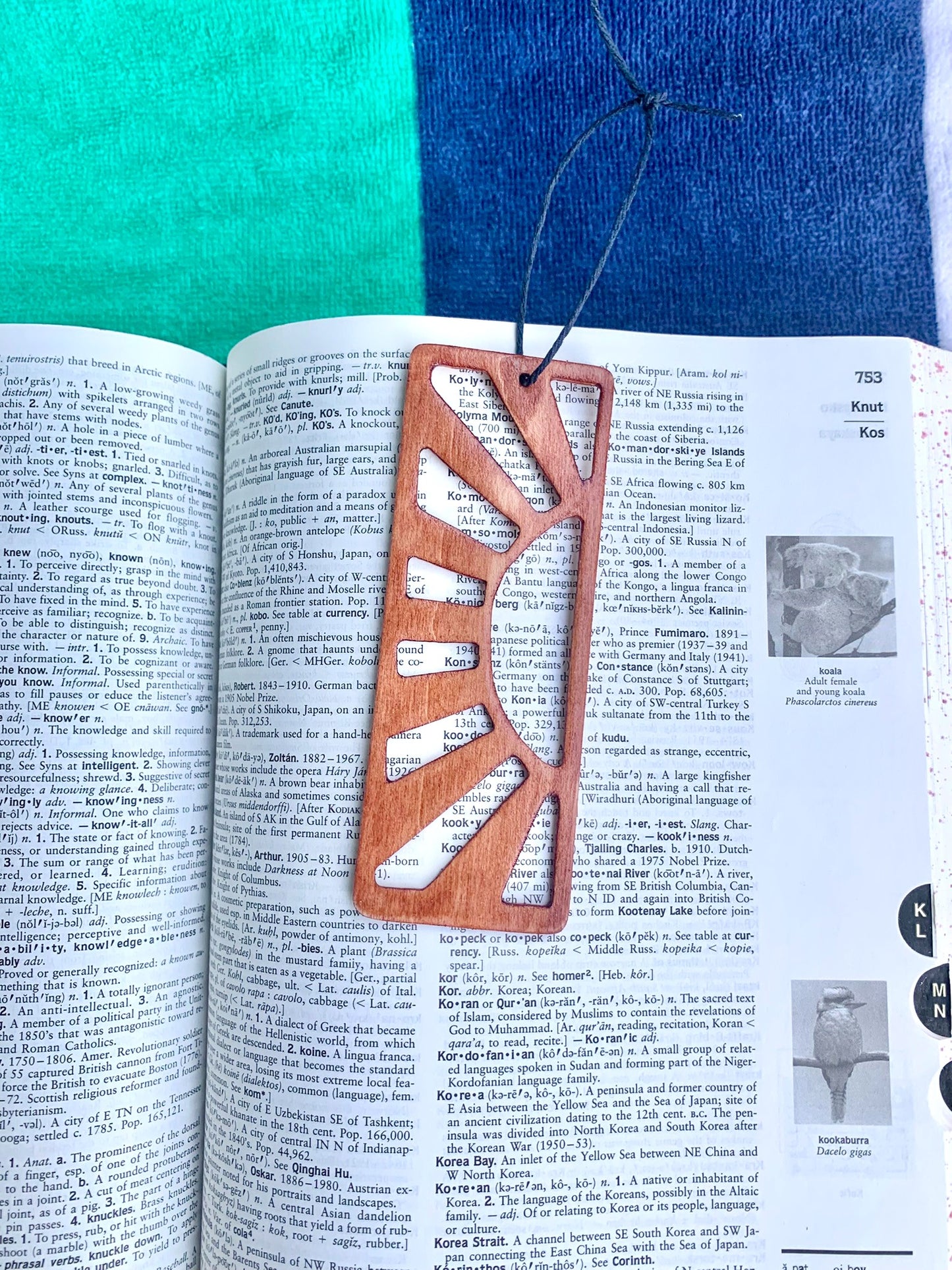 Sunrise Wooden Bookmark - Teak