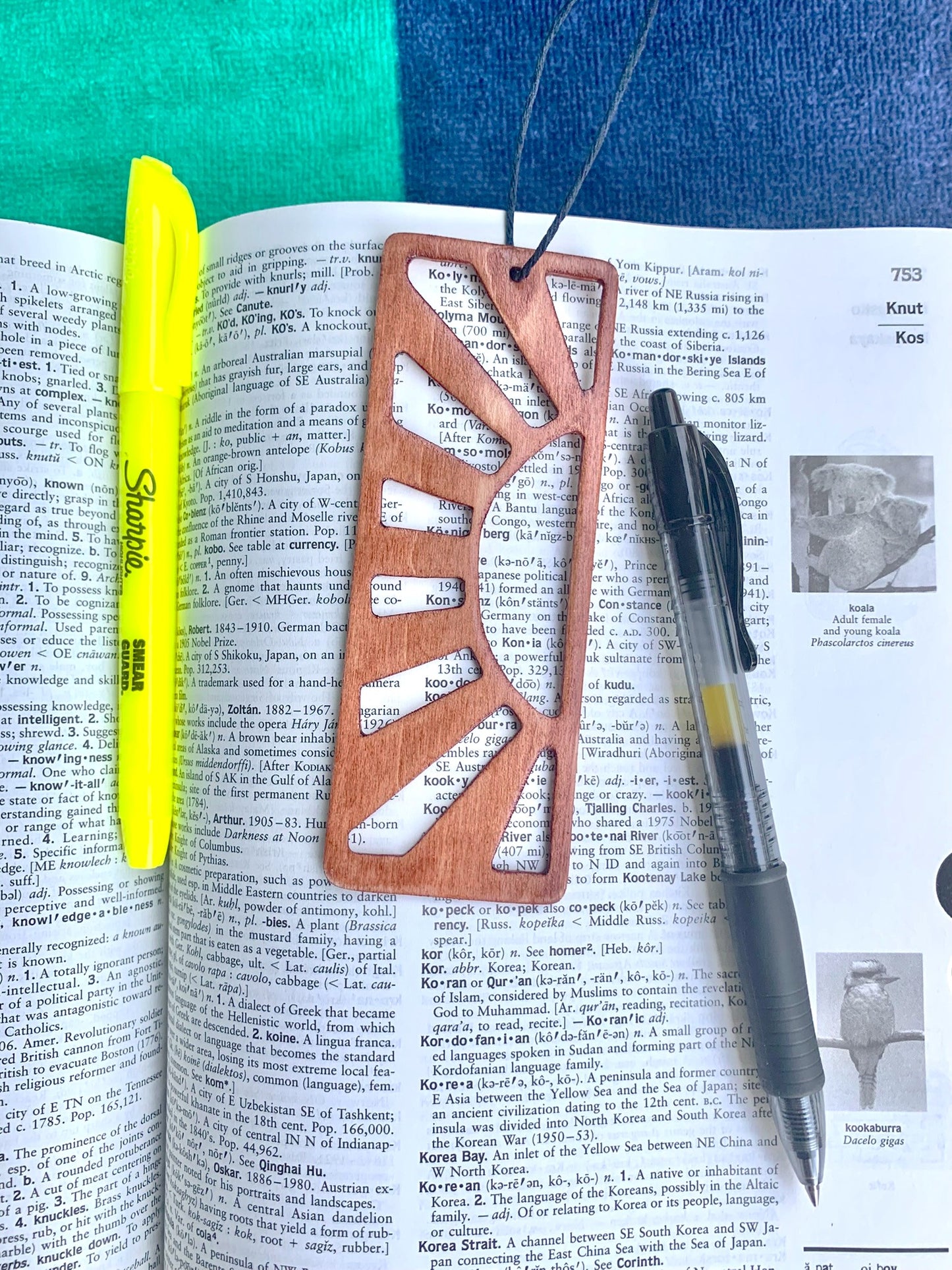 Sunrise Wooden Bookmark - Teak