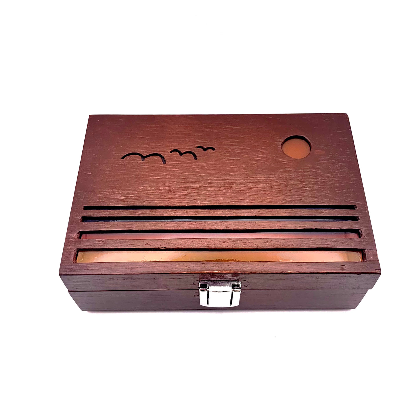 Ocean Sunset Glow Light Wooden Box