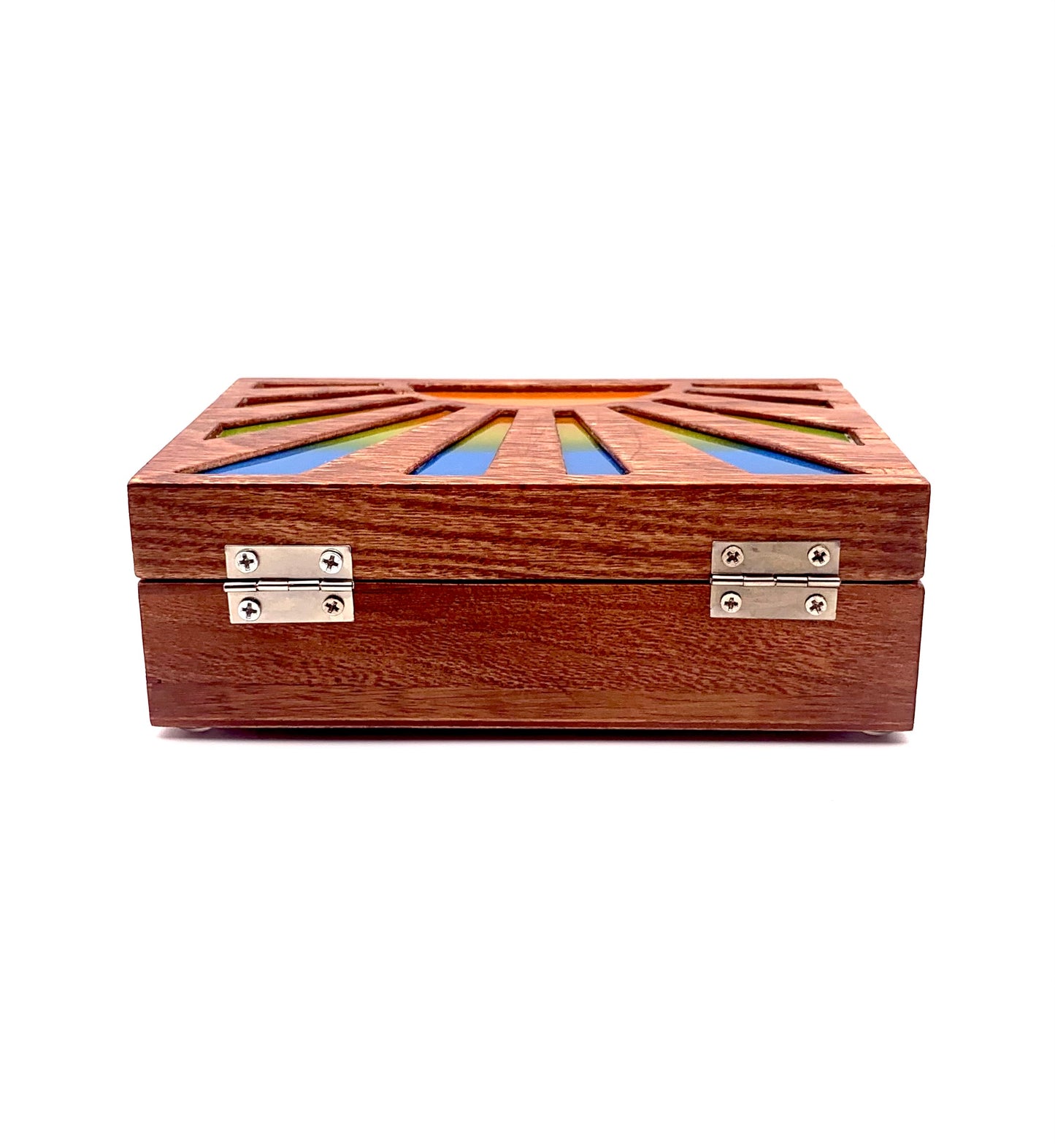 Sunrise Glow Light Wooden Box - Cognac