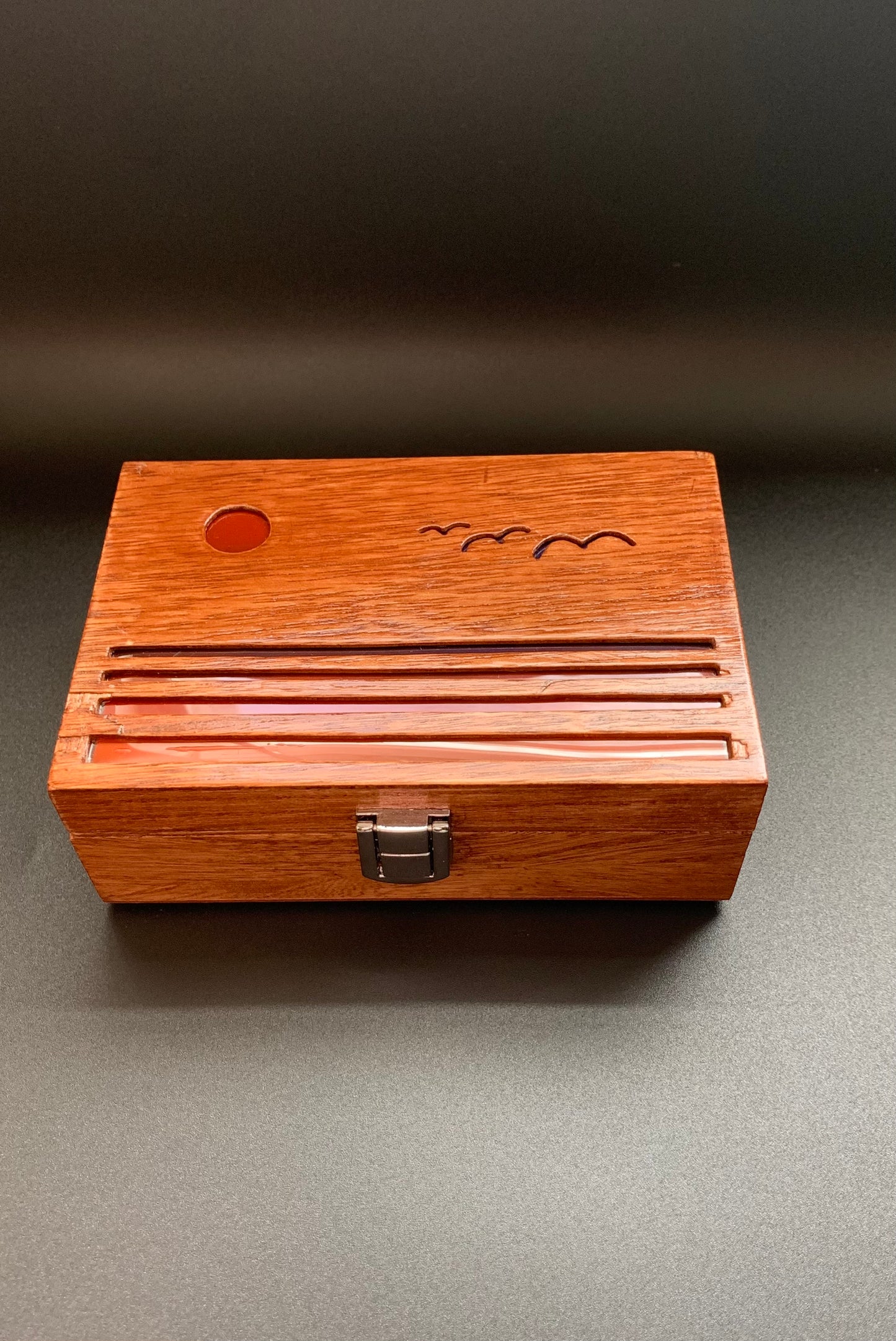 Ocean Sunset Glow Light Wooden Box