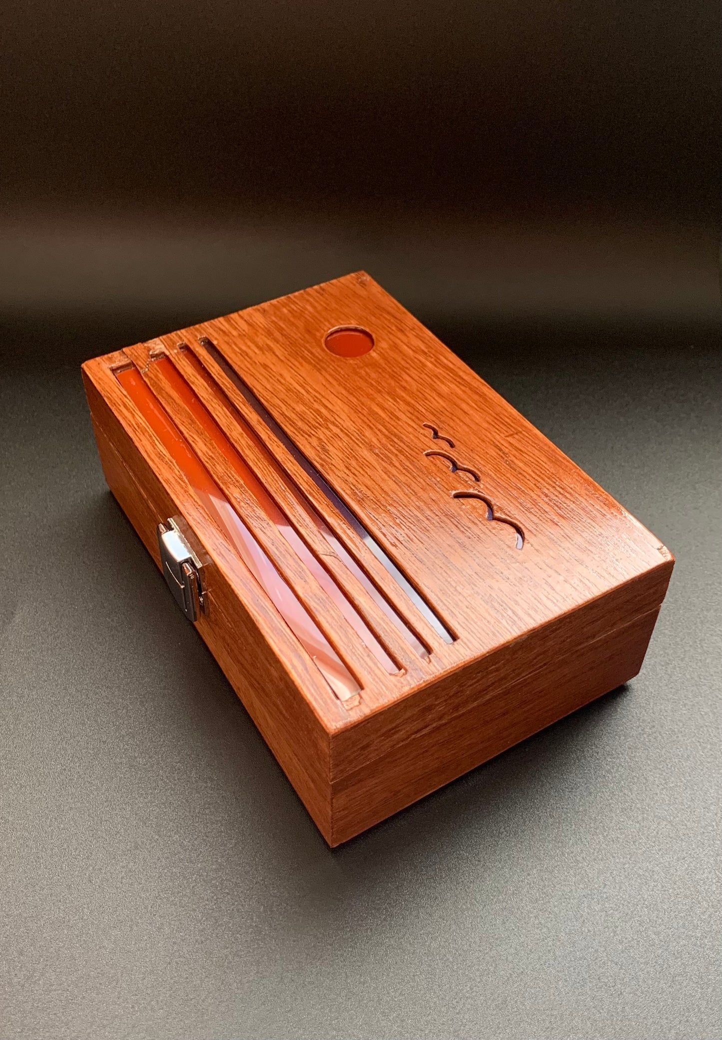 Ocean Sunset Glow Light Wooden Box
