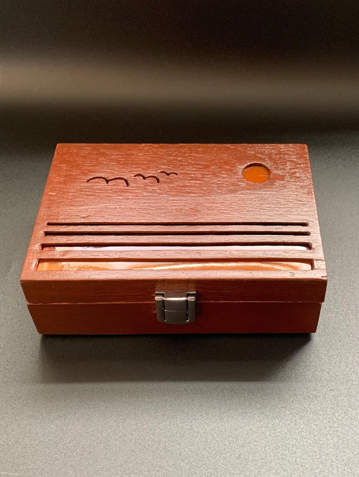 Ocean Sunset Glow Light Wooden Box