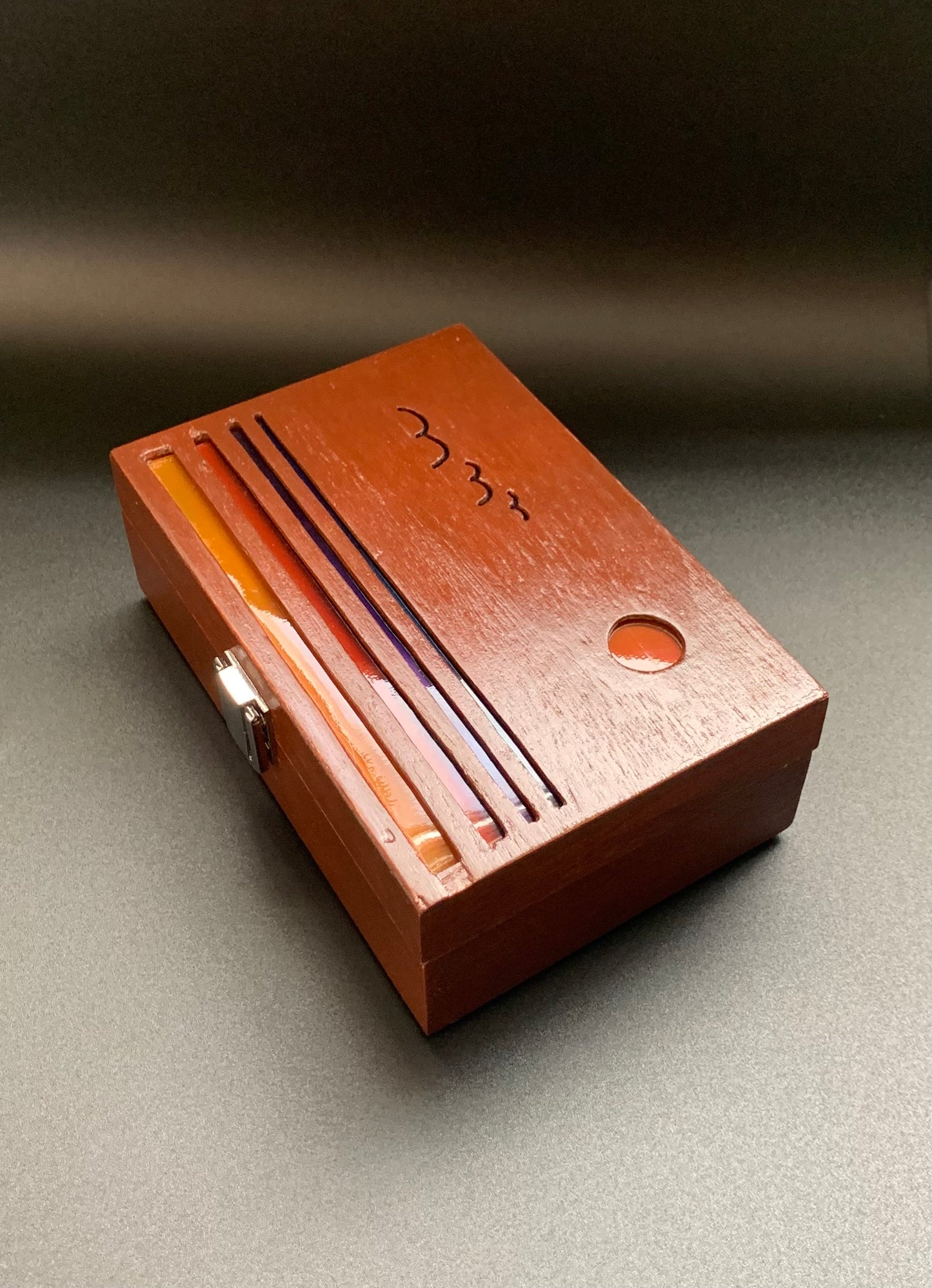 Ocean Sunset Glow Light Wooden Box