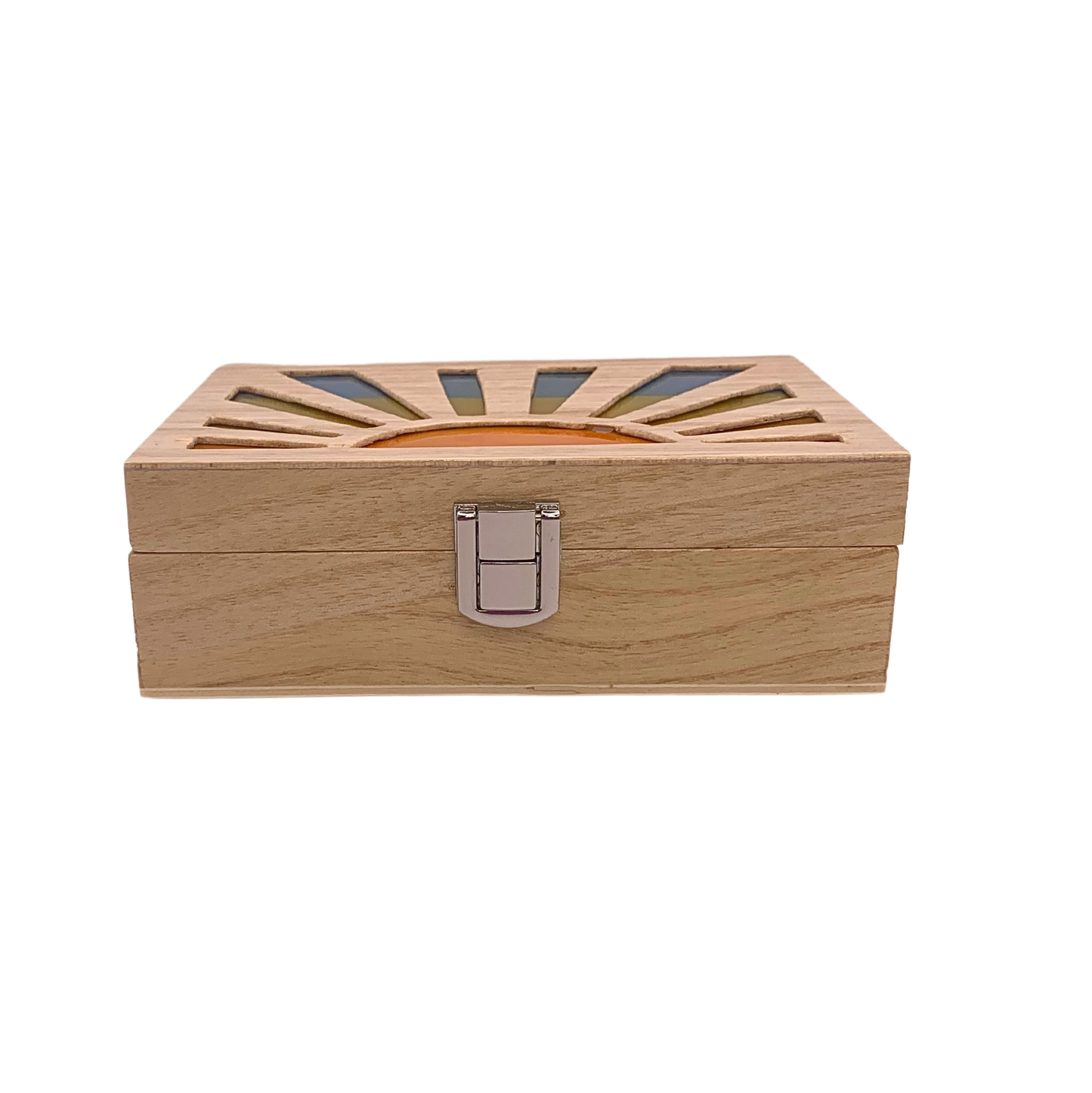Sunrise Glow Light Wooden Box - Cognac
