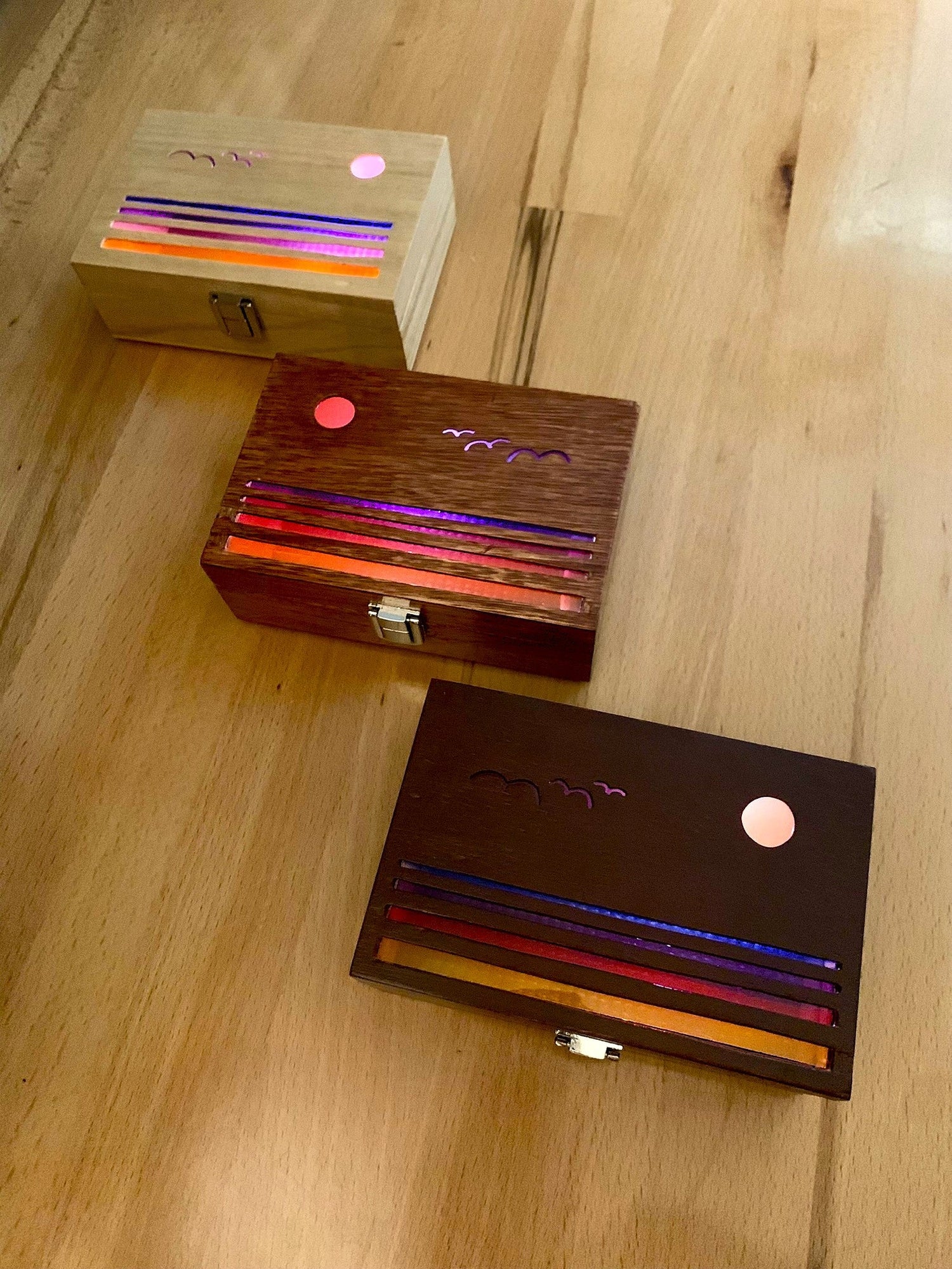 Ocean Sunset Glow Light Box