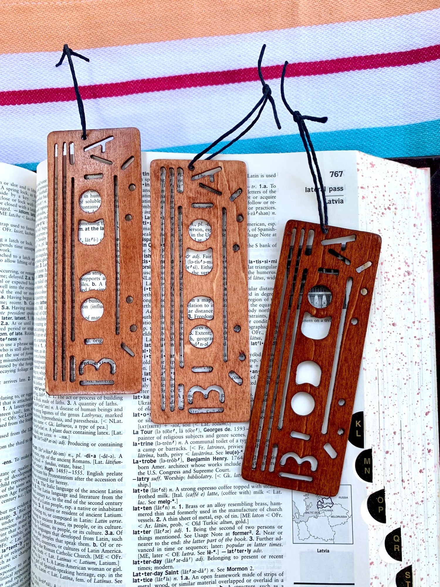 Cassette Tape Wooden Bookmark