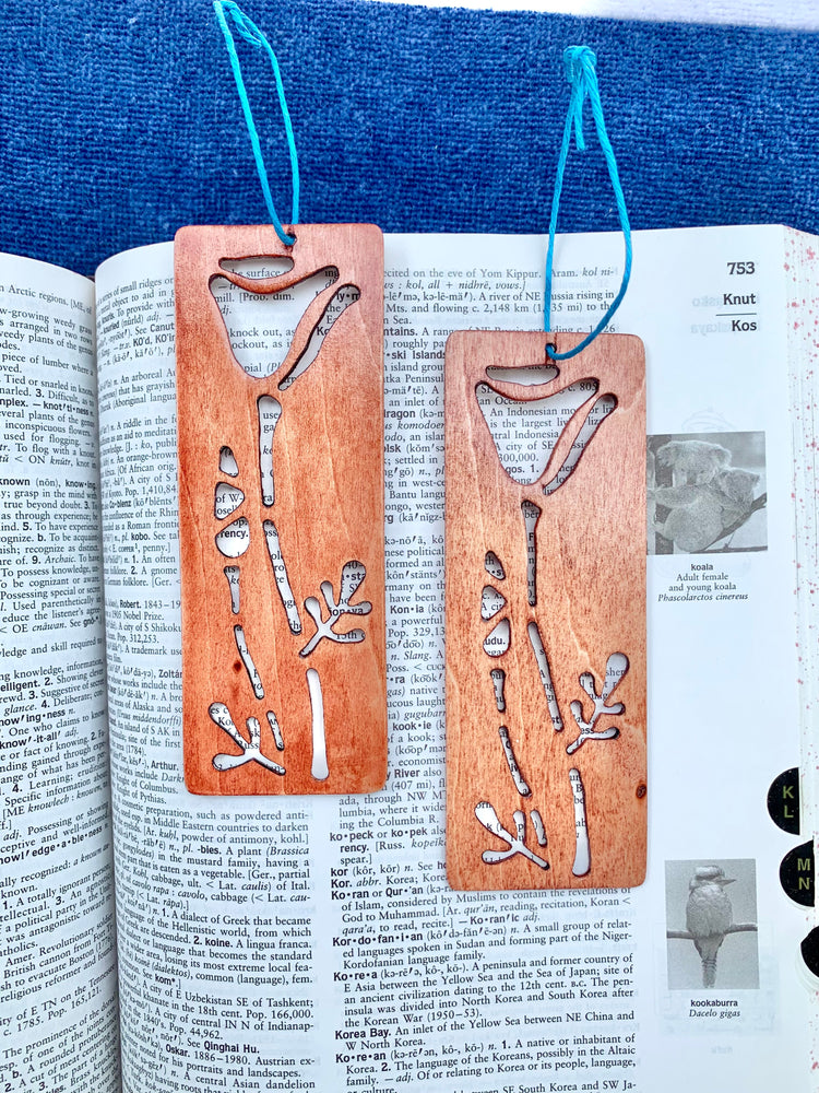 California Poppy Wooden Bookmark