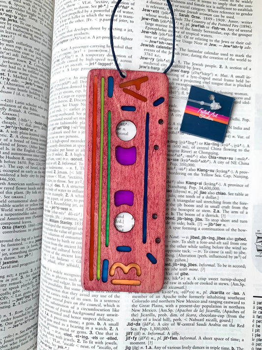 Cassette Tape Wood & Resin Bookmark - Rosewood