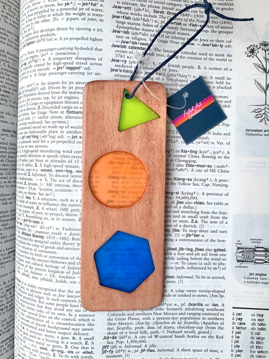 Shapes Wood & Resin Bookmark - Teak Beach Towel