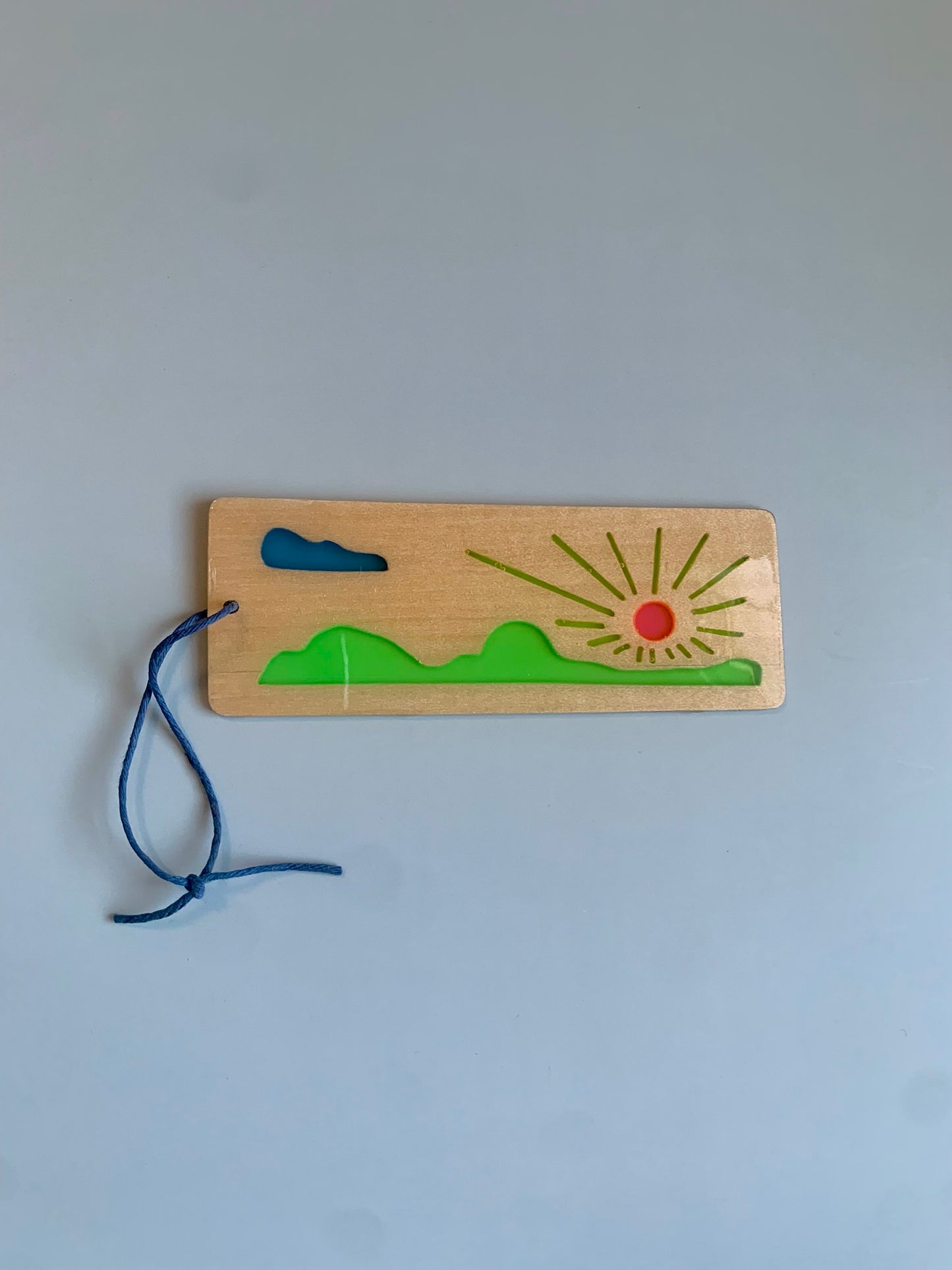 Cloud Sunrise Wood & Resin Bookmark - Bright