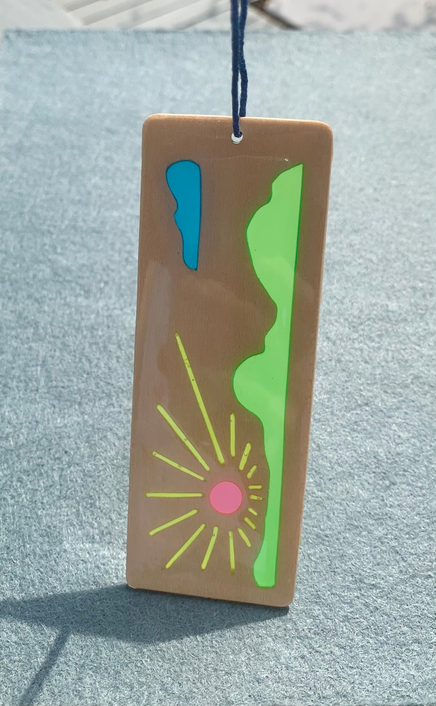 Cloud Sunrise Wood & Resin Bookmark - Bright
