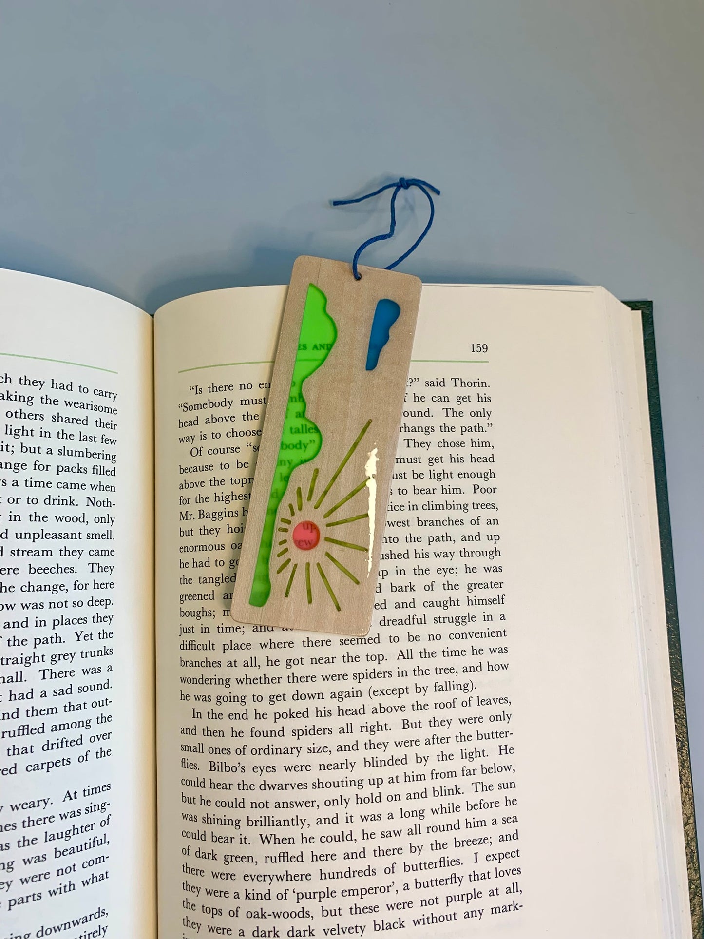 Cloud Sunrise Wood & Resin Bookmark - Bright