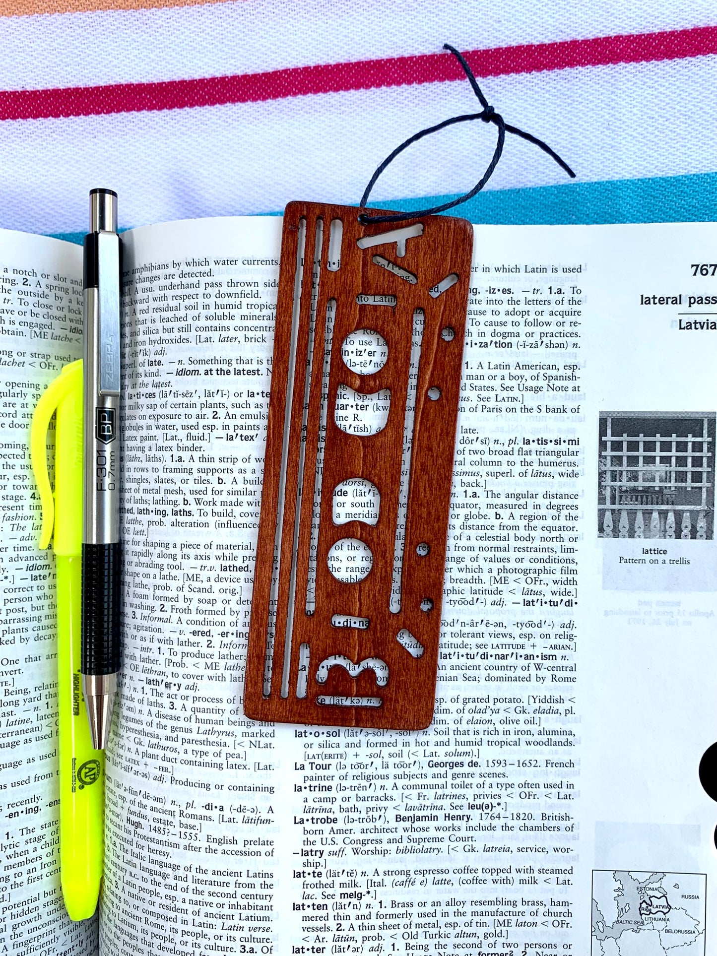 Cassette Tape Wooden Bookmark - Cognac
