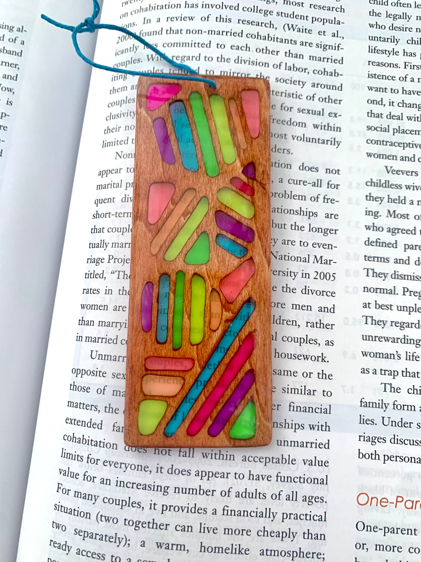 Saved By The Taco Bell Wood & Resin Bookmark - Glow In The Dark