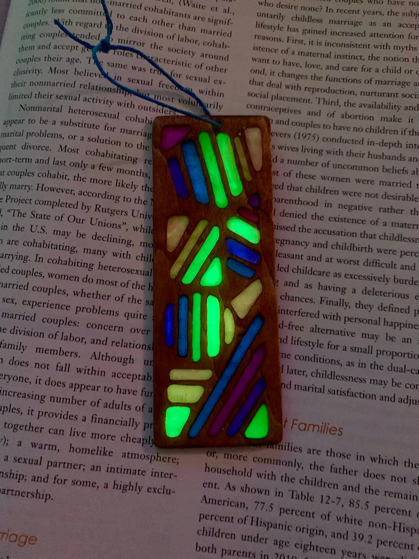Saved By The Taco Bell Wood & Resin Bookmark - Glow In The Dark