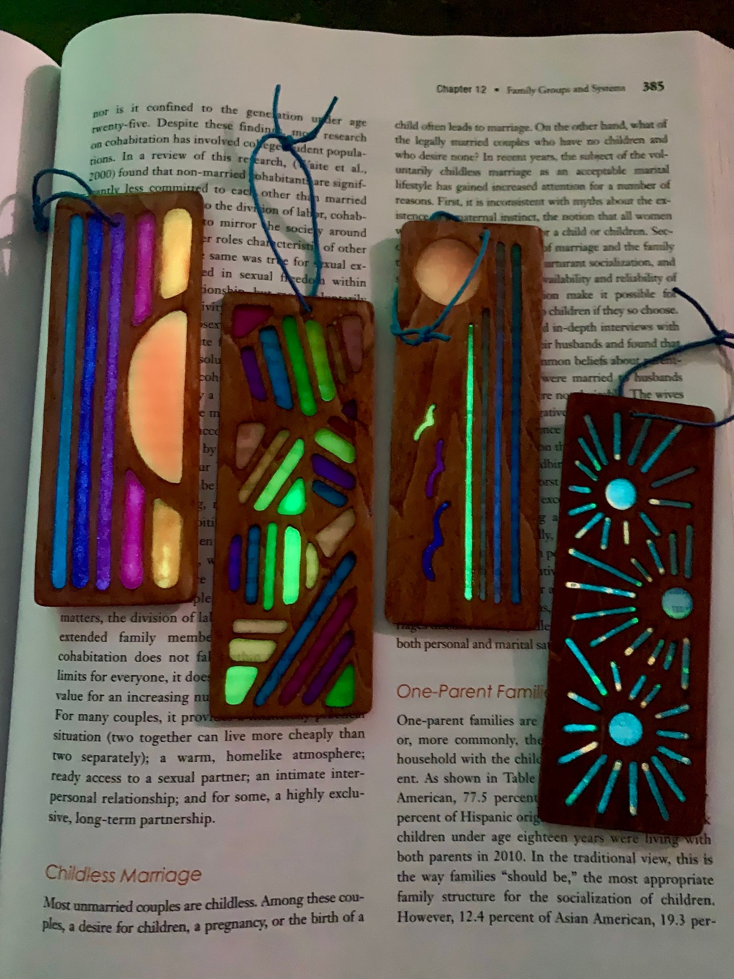 Saved By The Taco Bell Wood & Resin Bookmark - Glow In The Dark