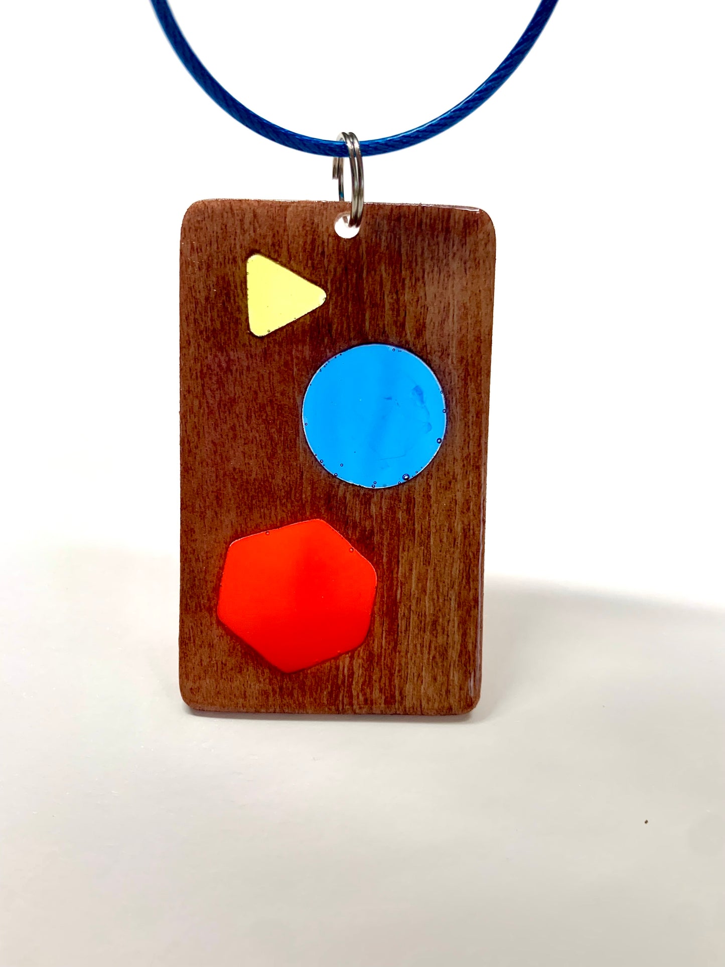 Shapes Wood & Resin Keychain - Teak Beach Towel