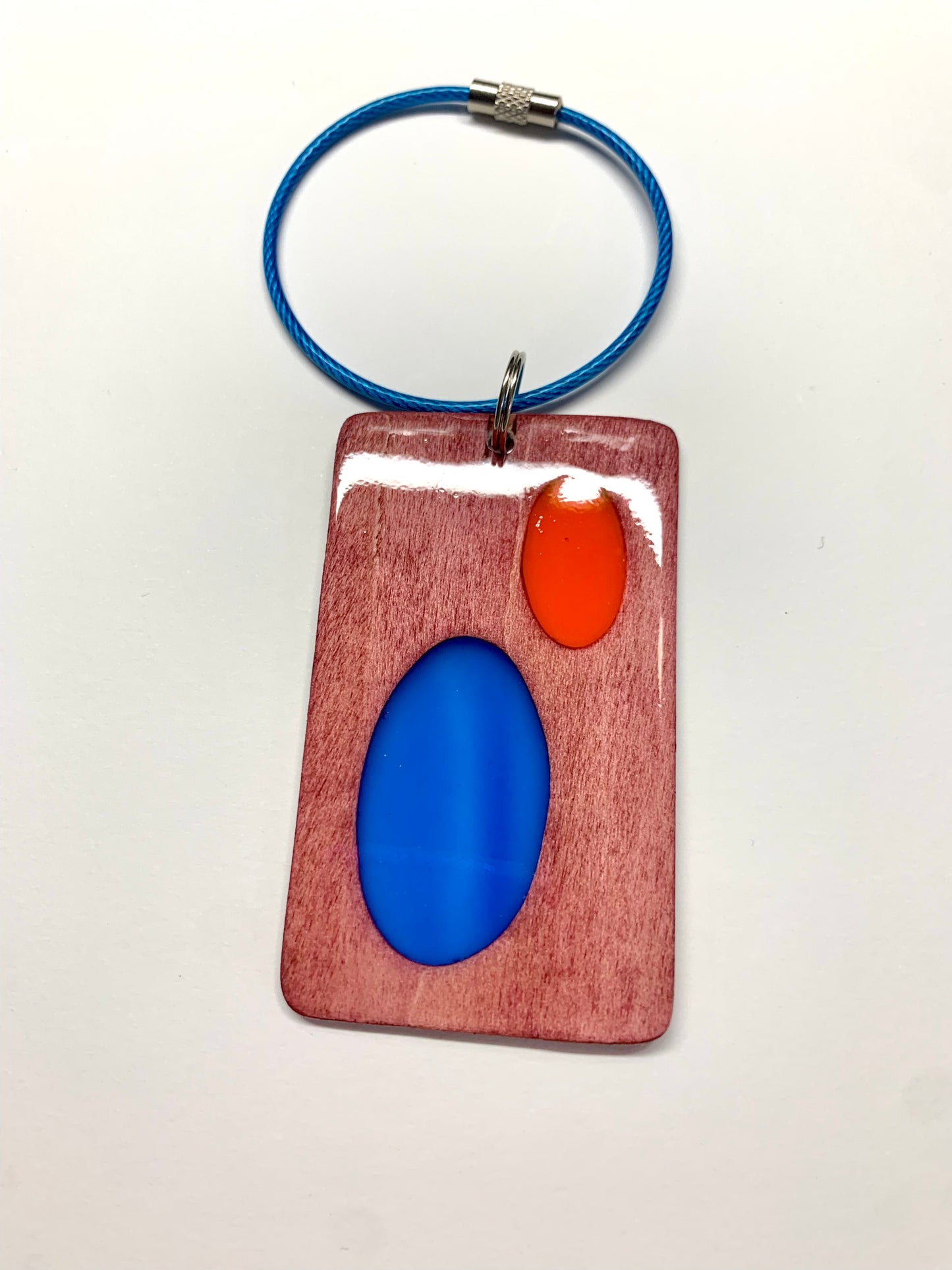 Ovals Wood & Resin Keychain - Teak Beach Towel