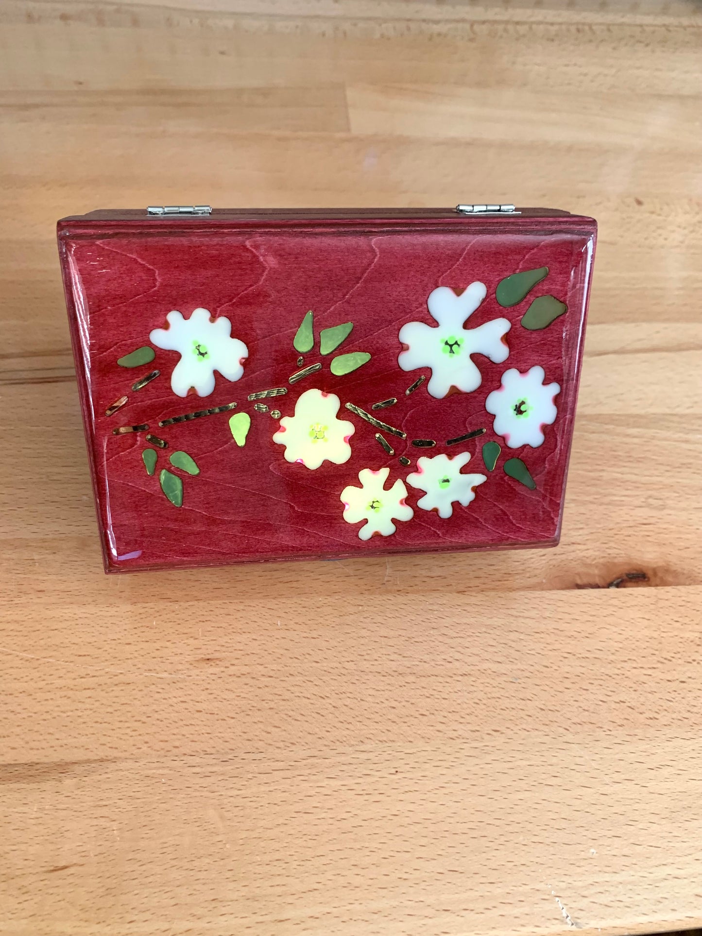 American Dogwood Wood & Resin Glow Light Box - Rosewood