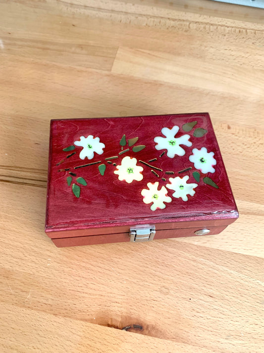 American Dogwood Wood & Resin Glow Light Box - Rosewood