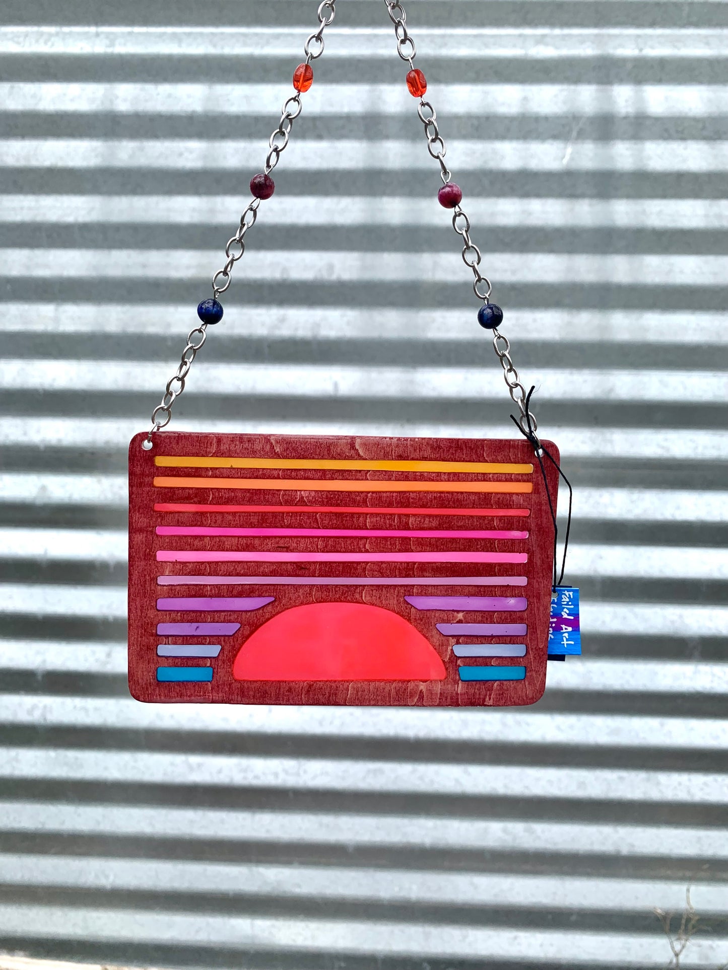 Late Sunset Wood & Resin Sun Catcher - Rosewood