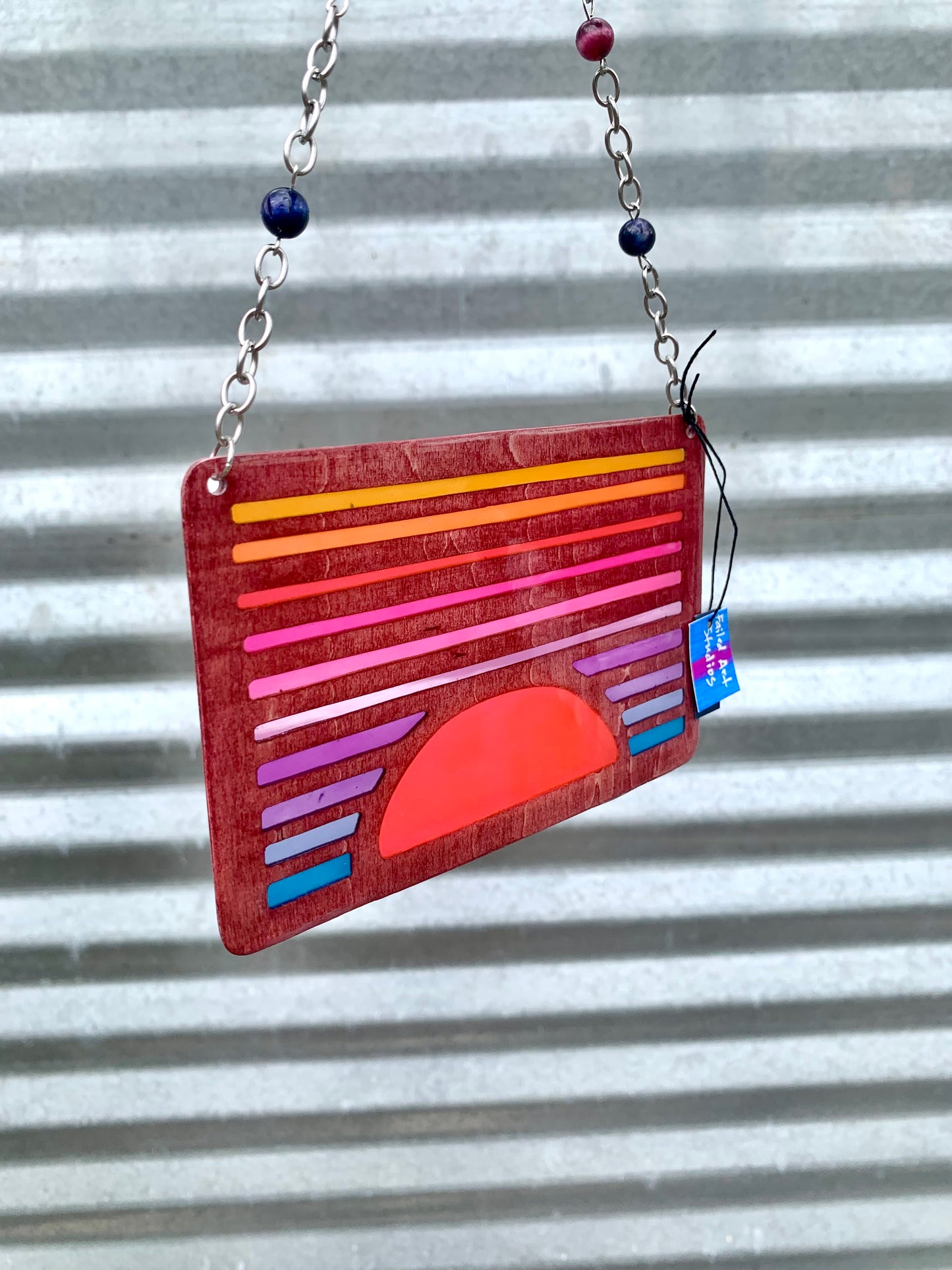 Late Sunset Wood & Resin Sun Catcher - Rosewood