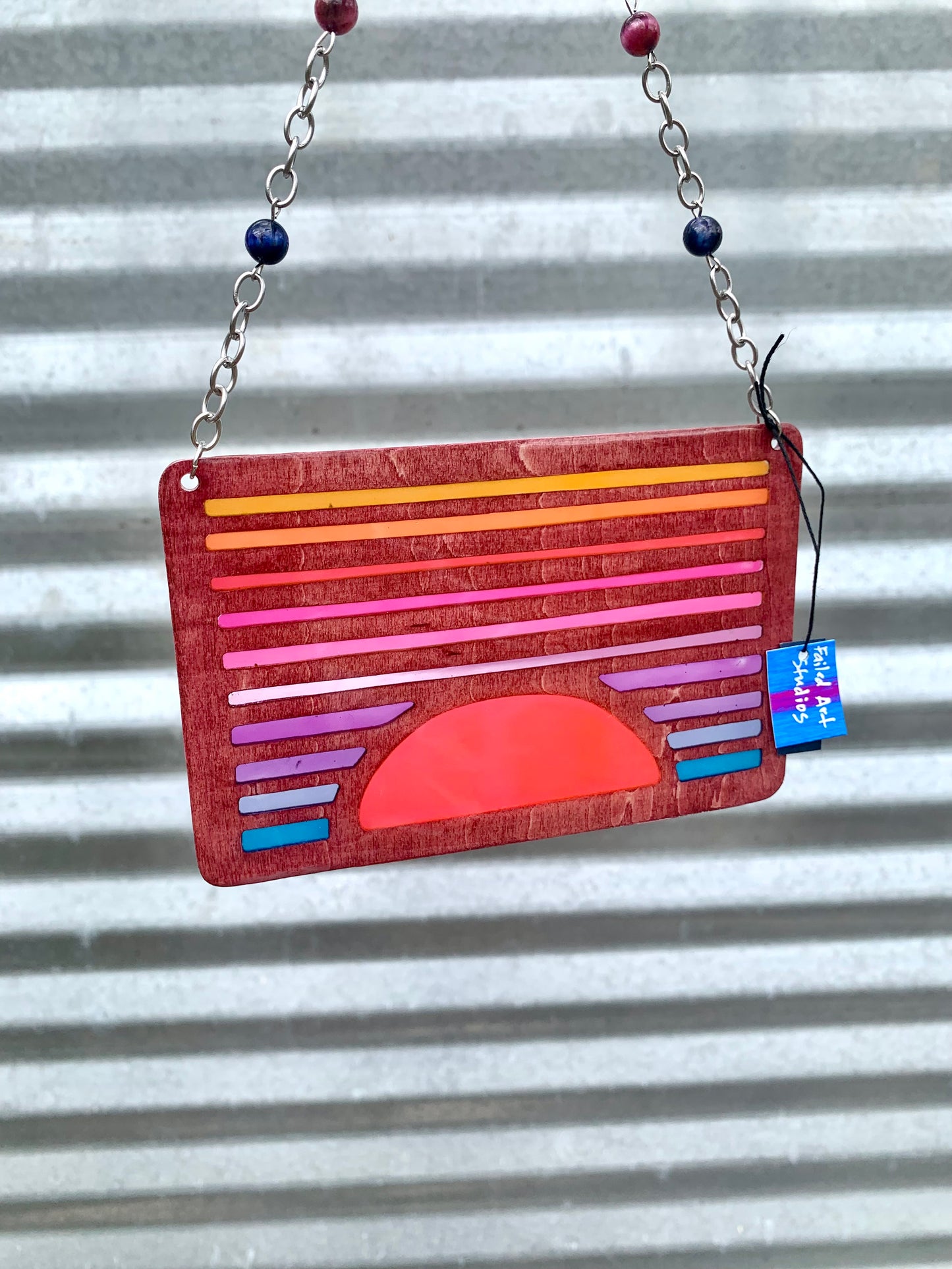 Late Sunset Wood & Resin Sun Catcher - Rosewood