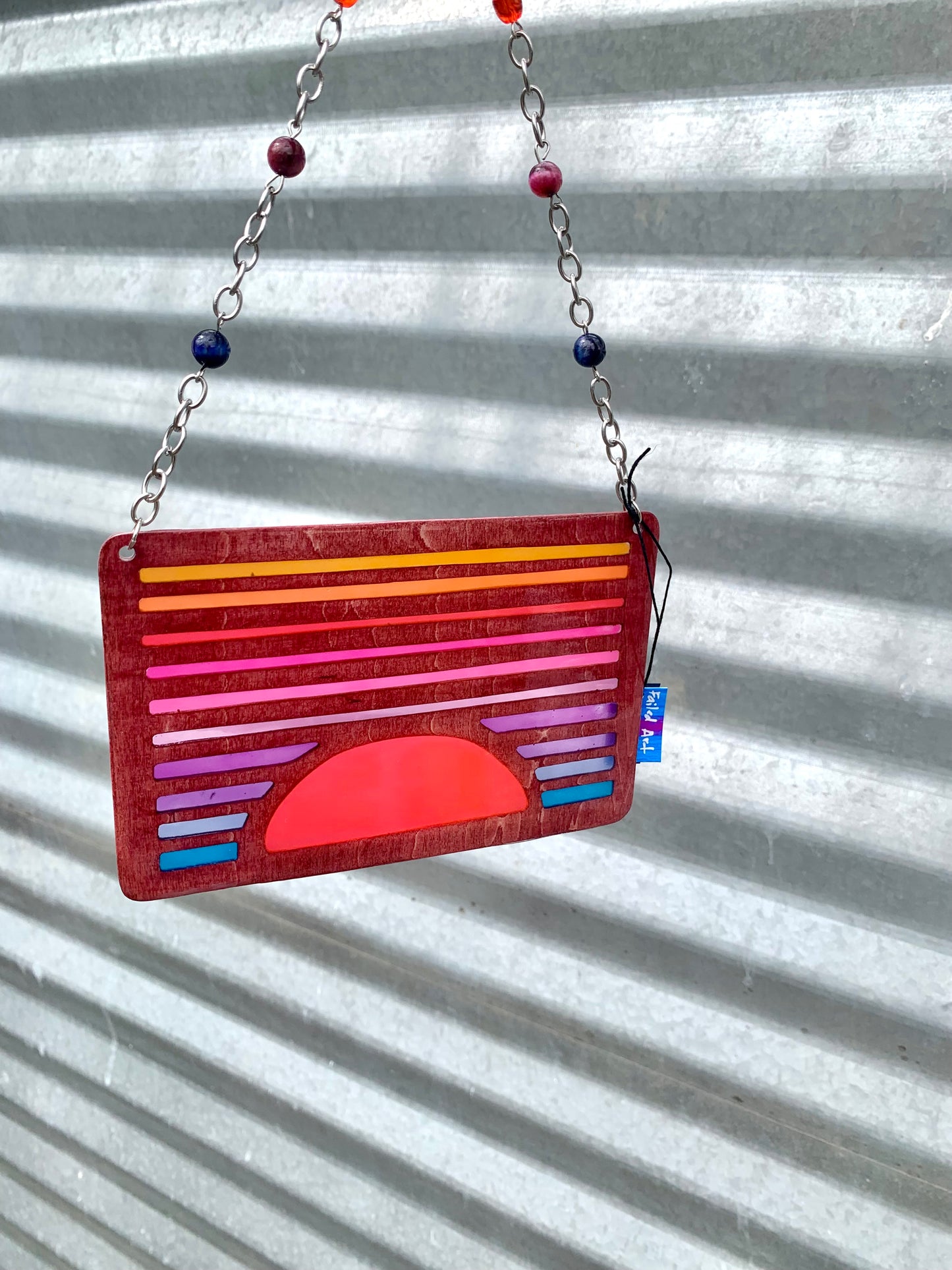 Late Sunset Wood & Resin Sun Catcher - Rosewood