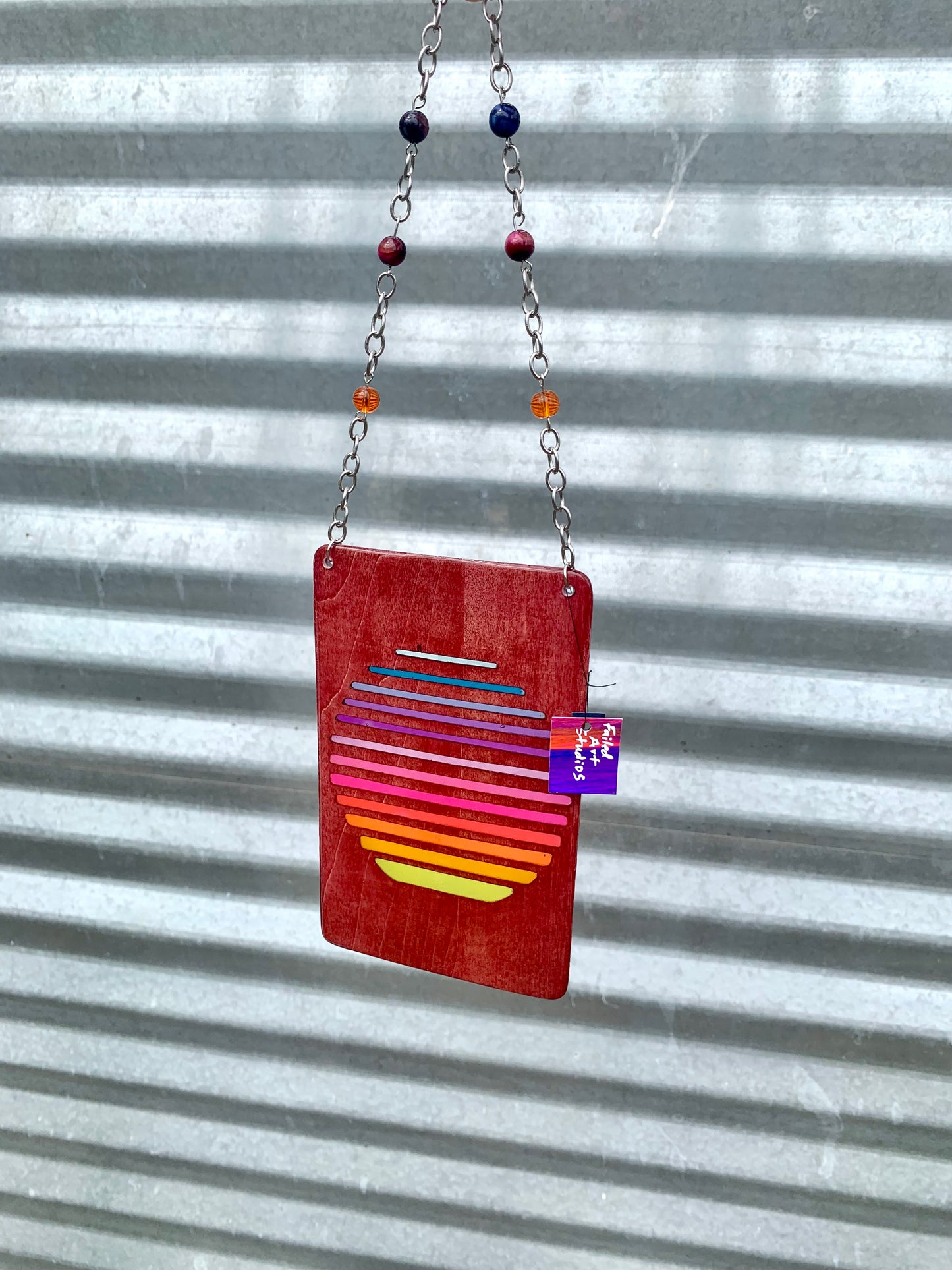 Sun Wood & Resin Sun Catcher - Rosewood