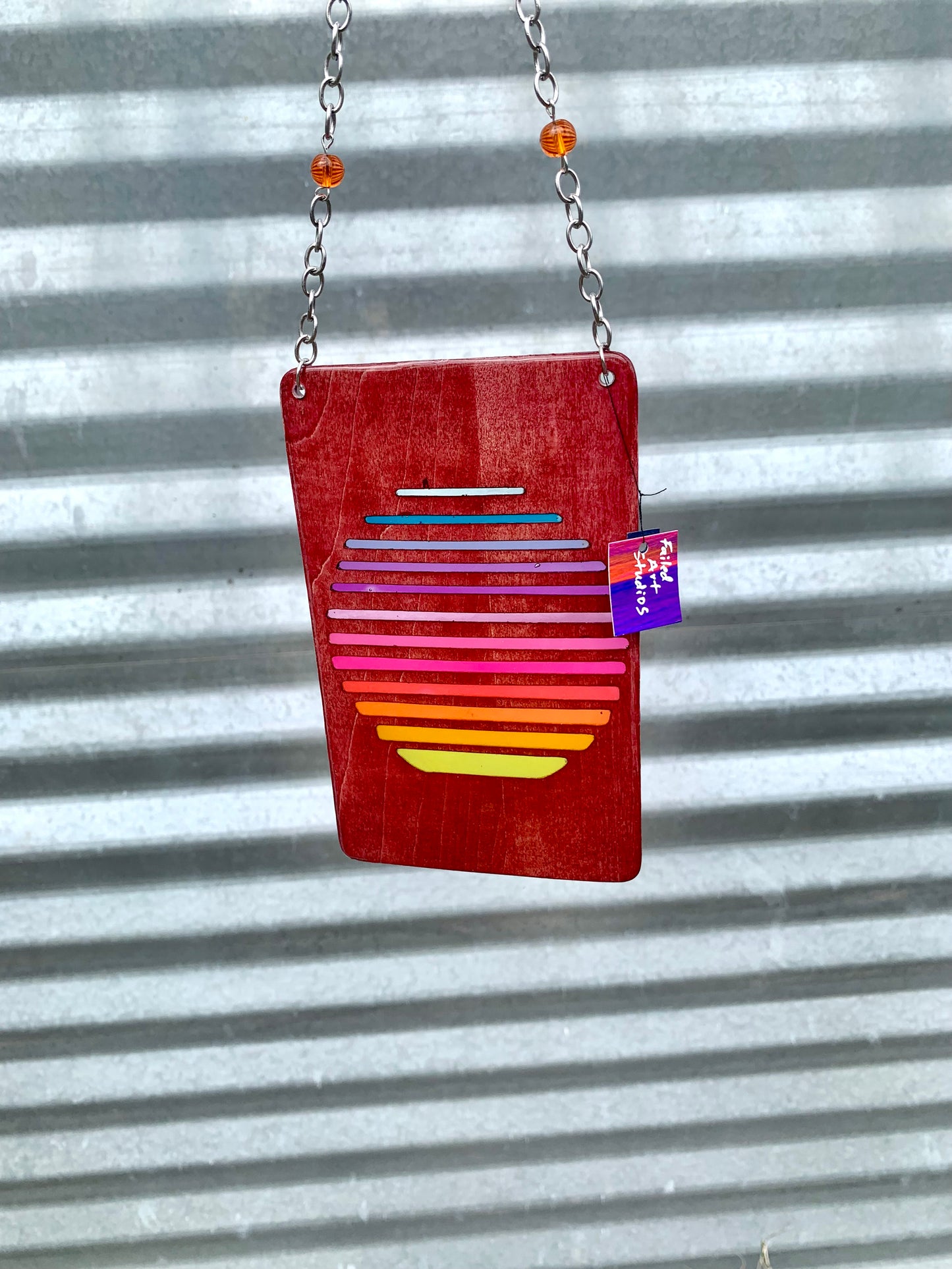 Sun Wood & Resin Sun Catcher - Rosewood