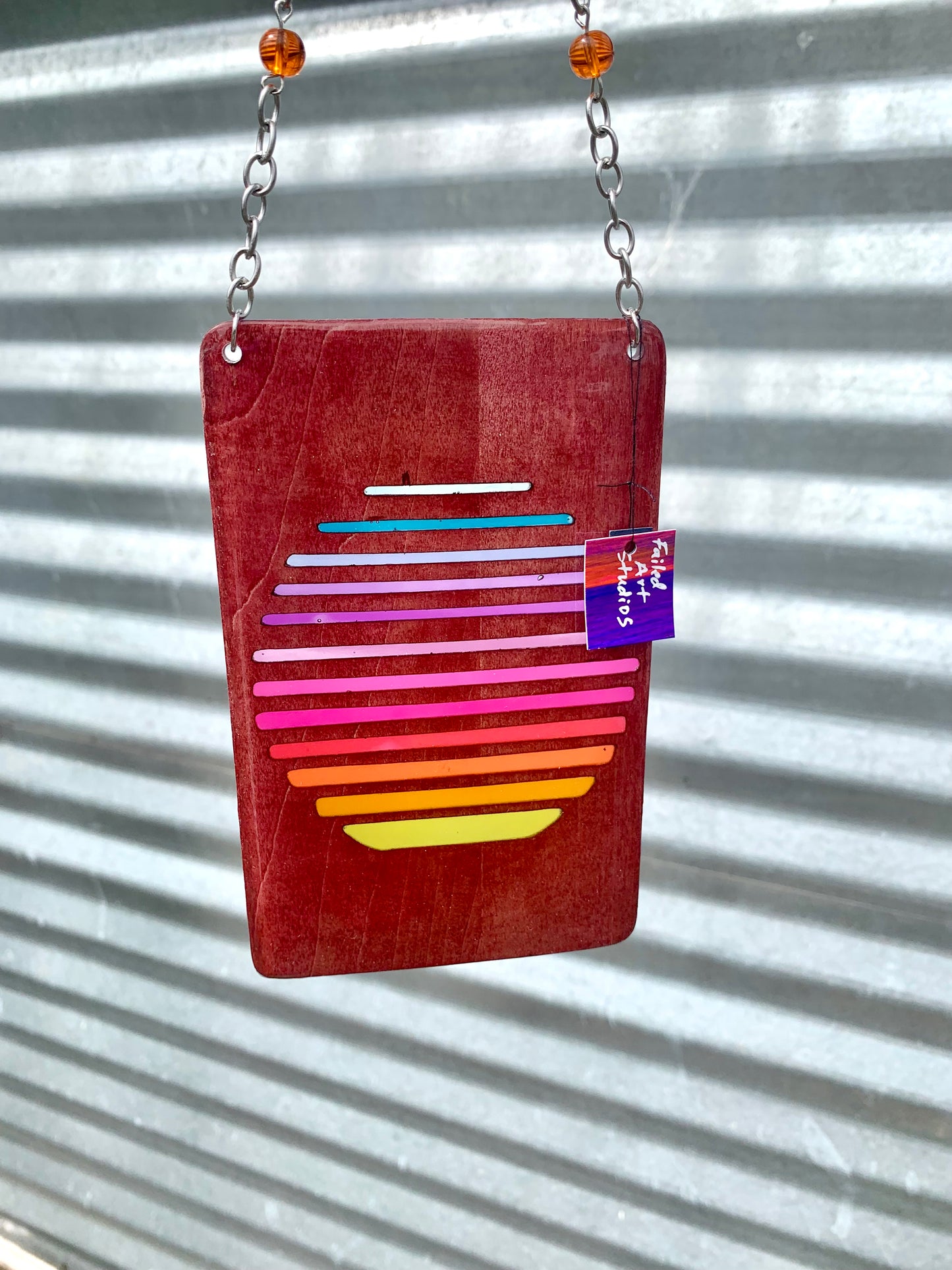 Sun Wood & Resin Sun Catcher - Rosewood