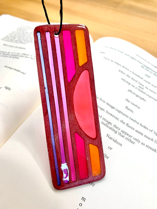 Sunset Wood & Resin Bookmark - Rosewood